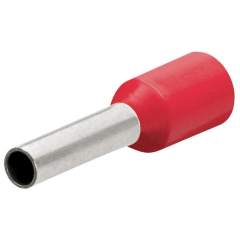 Knipex 97 99 357. Aderendhülsen mit Kunststoffkragen, Crimpbereich 18 mm, Kabel 10 mm², rot, 100 Stück