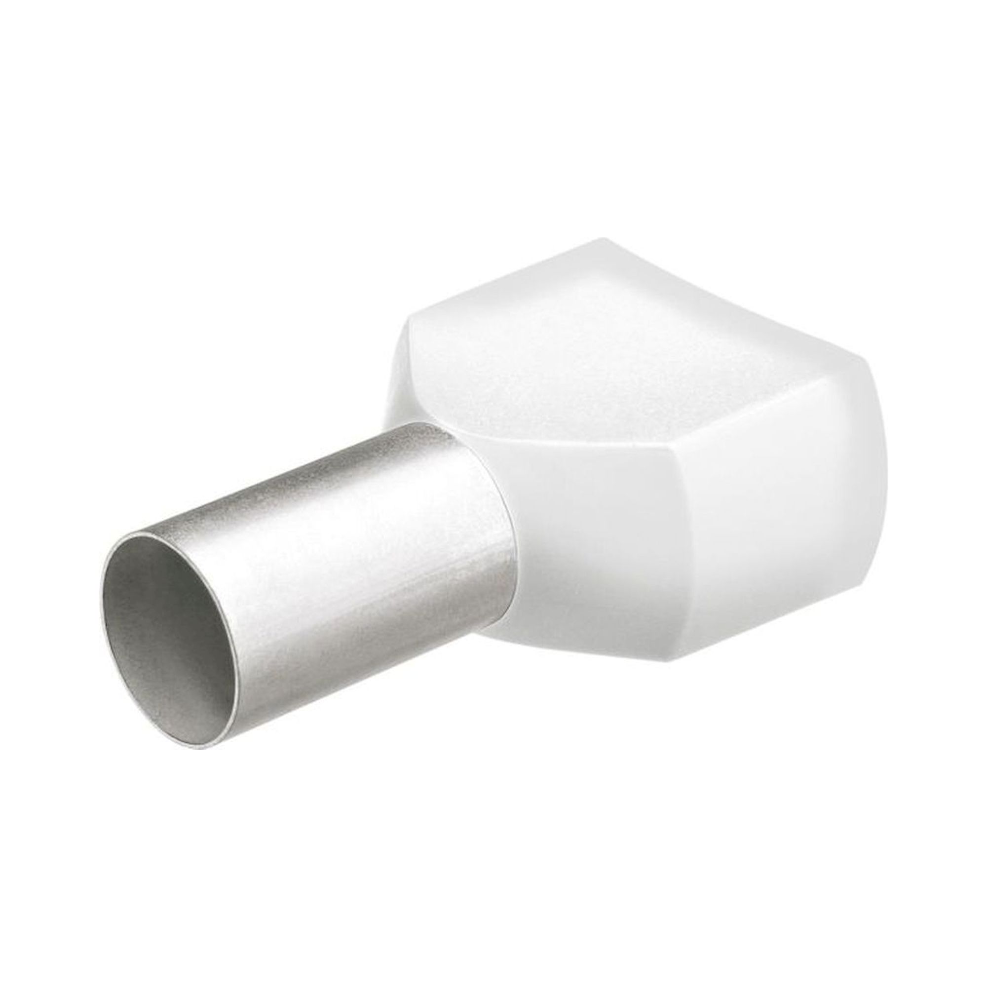 Knipex 97 99 370. Twin wire  end ferrules with plastic collar, crimping area 8 mm, cable 2x0.5 mm2, white, 200 pieces