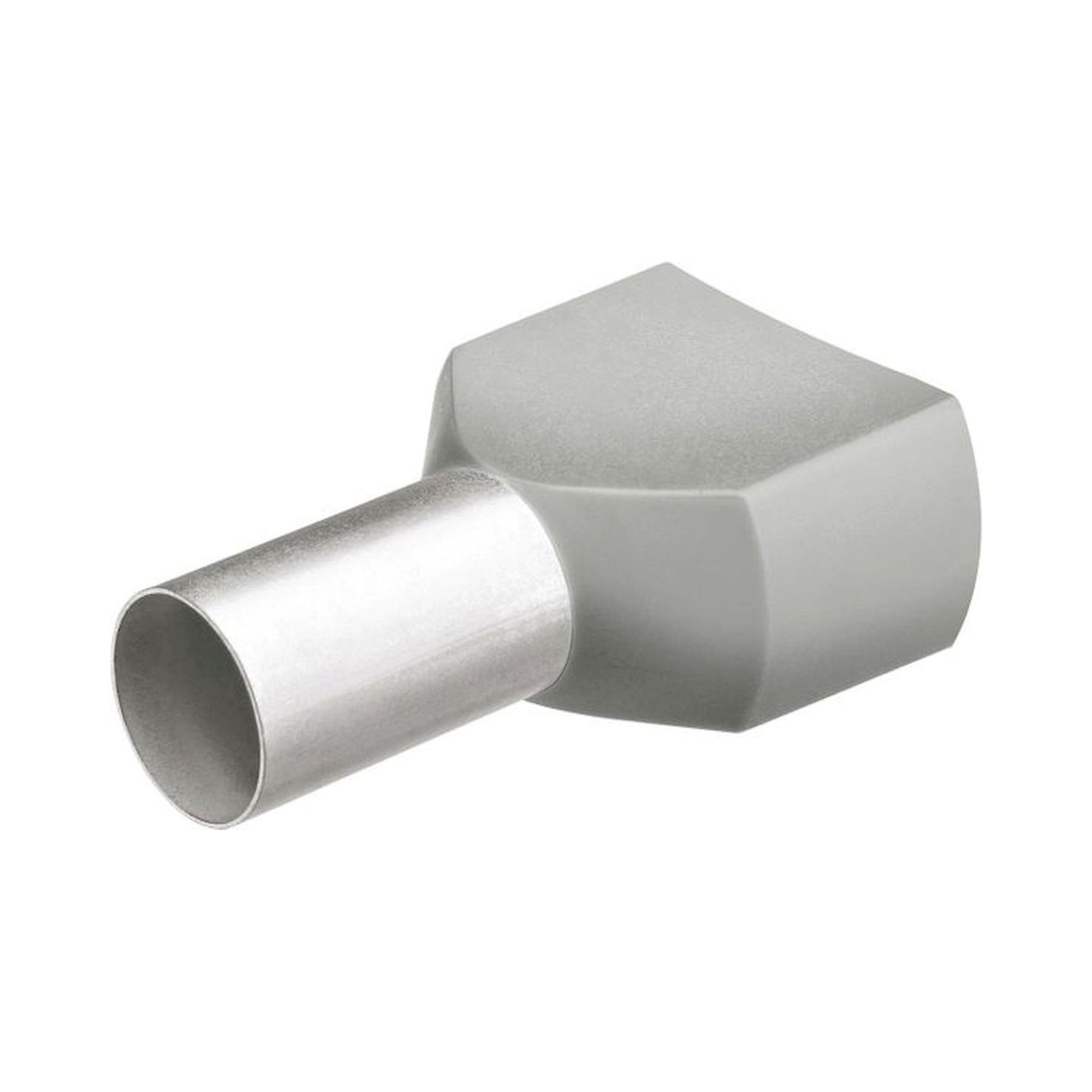 Knipex 97 99 371. Twin wire  end ferrules with plastic collar, crimping area 8 mm, cable 2x0.75 mm2, gray, 200 pieces