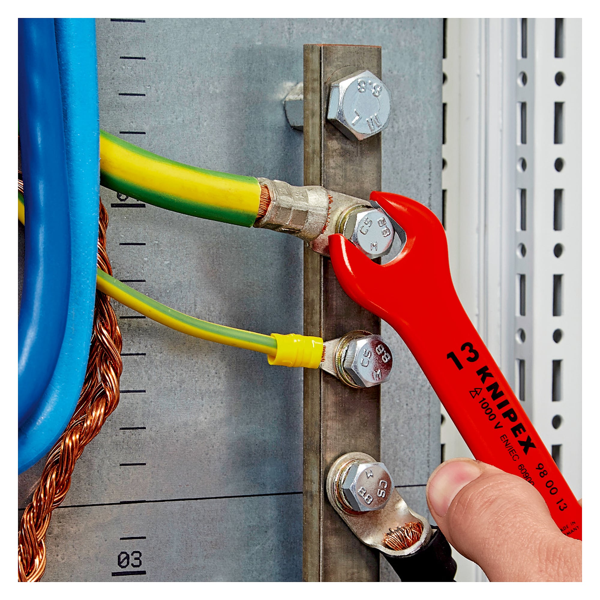 Maulschlüssel isoliert nach IEC 60900, Maulstellung 15°, Schlüsselweite 7 mm, Länge 105 mm