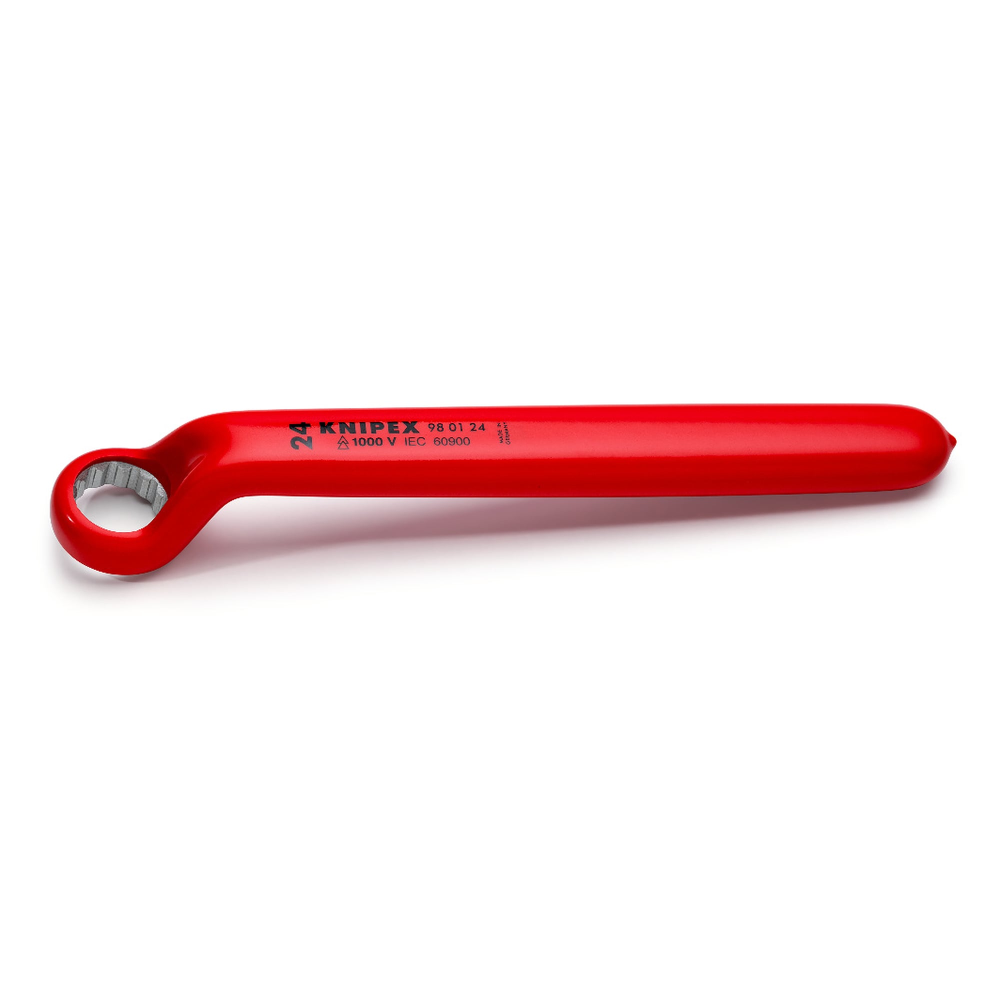 Box wrench, cranked, chrome-plated, width across flats 24 mm, length 265 mm