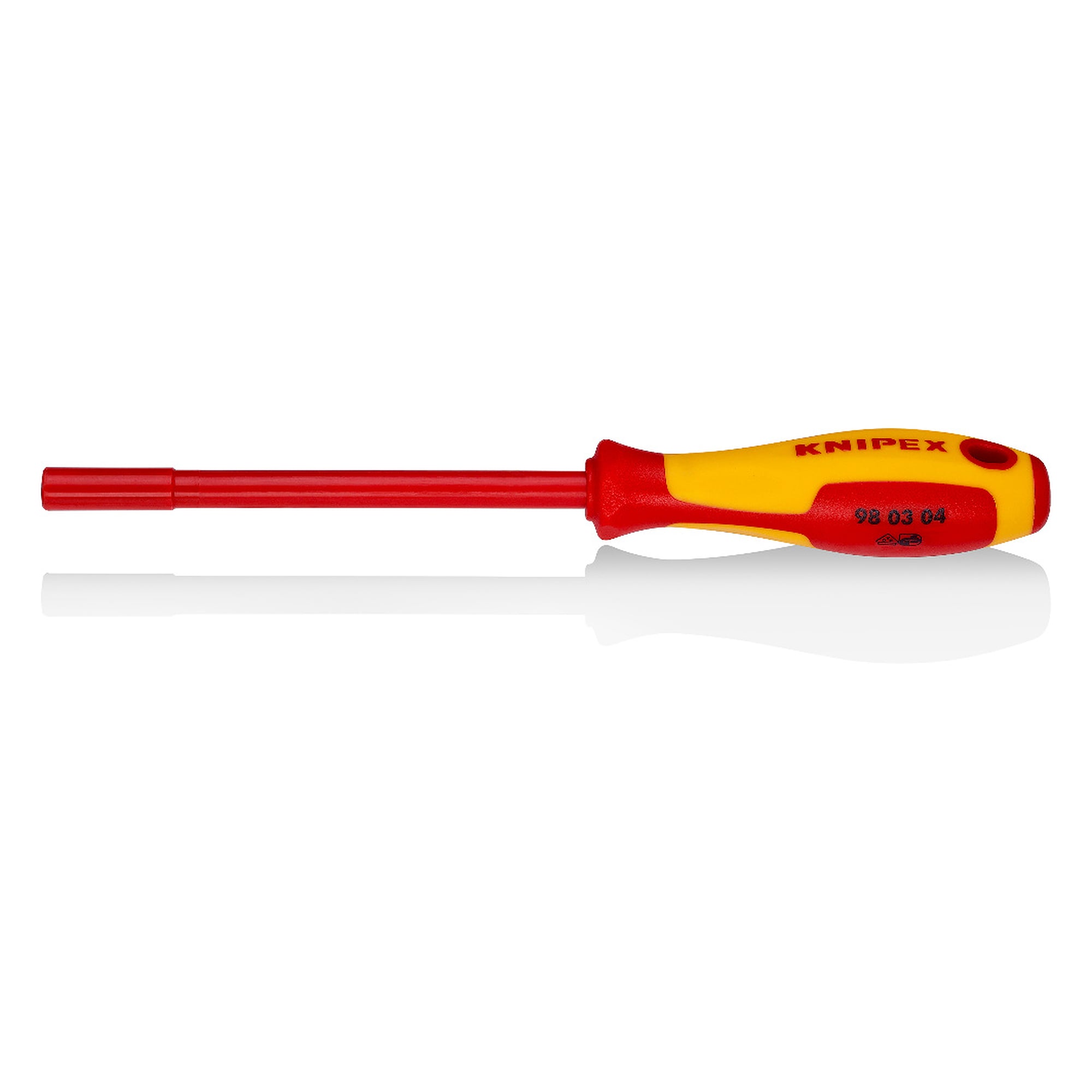 Steckschlüssel mit Schraubendreher-Griff, VDE-geprüft, Schlüsselweite 4,0 mm, Länge 232 mm