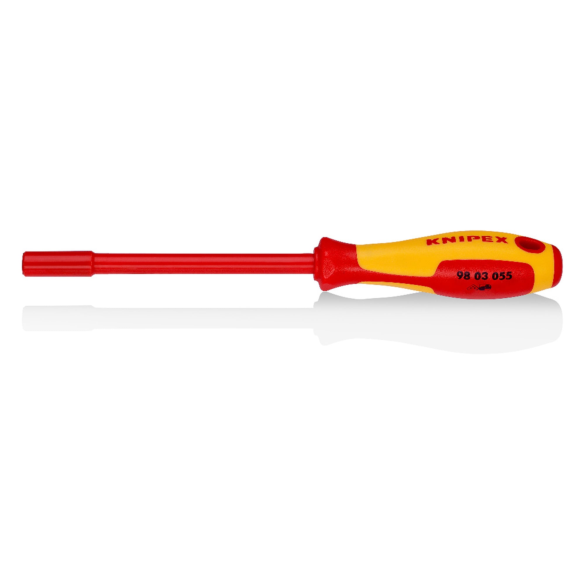 Steckschlüssel mit Schraubendreher-Griff, VDE-geprüft, Schlüsselweite 5,5 mm, Länge 232 mm