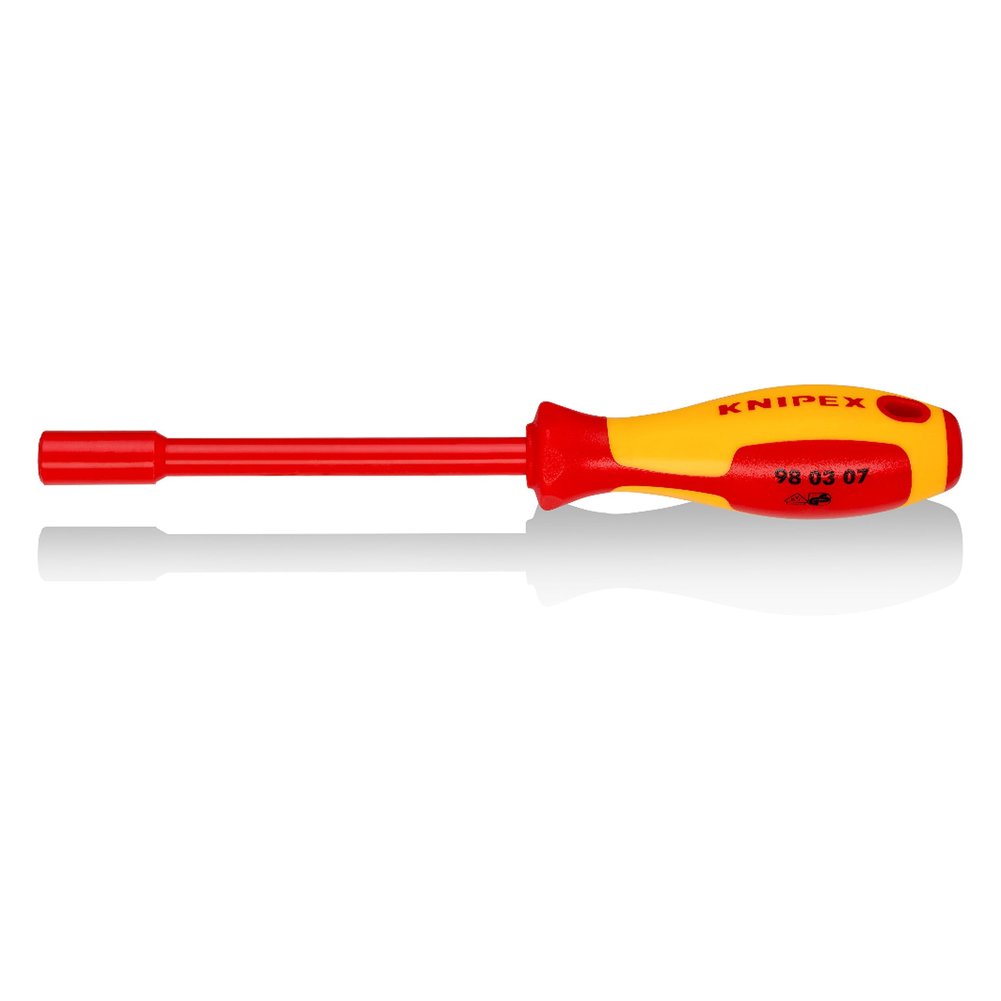 Steckschlüssel mit Schraubendreher-Griff, VDE-geprüft, Schlüsselweite 7,0 mm, Länge 237 mm