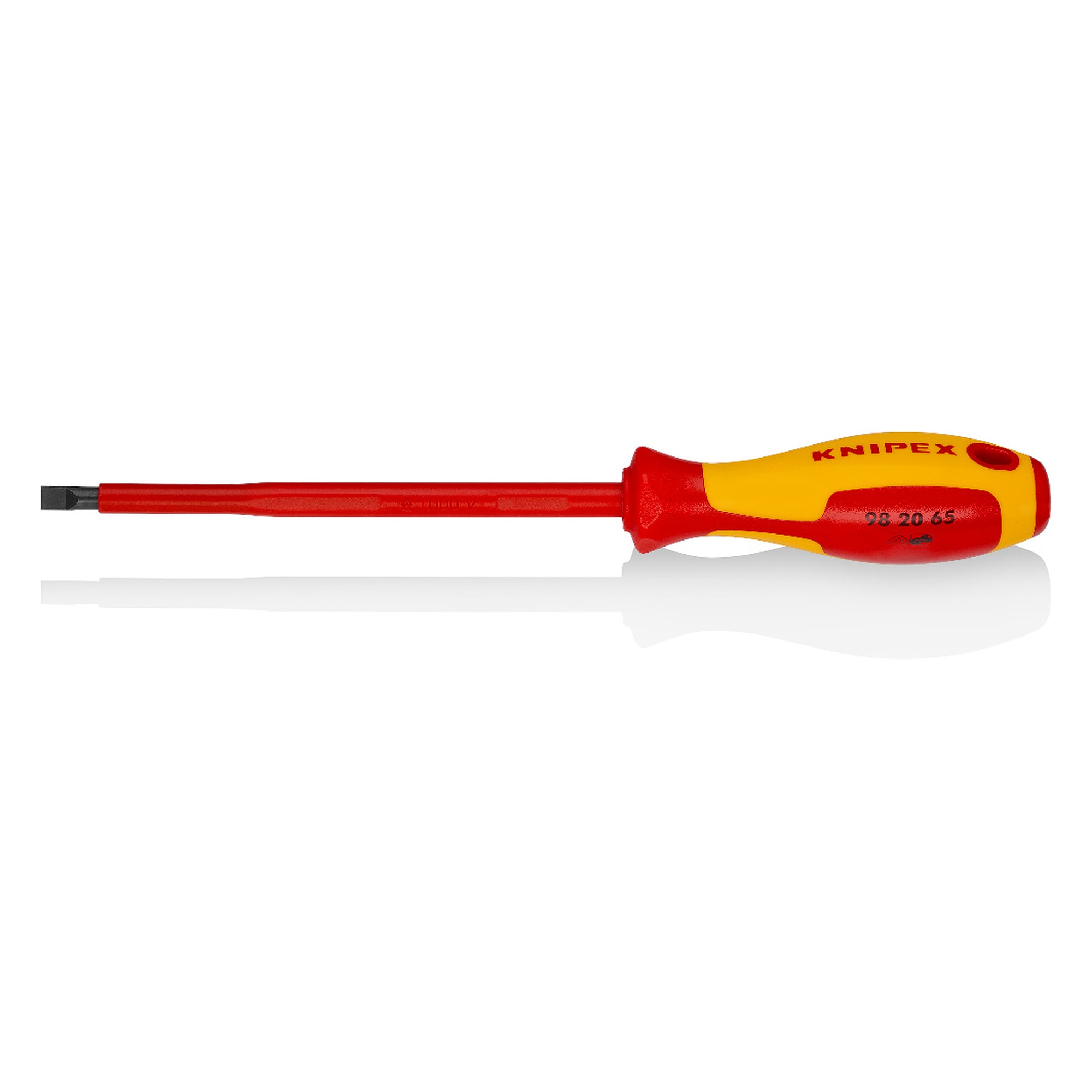 Screwdriver for slotted screws 6.5 x 1.2 mm, insulated 1000 V, 262 mm