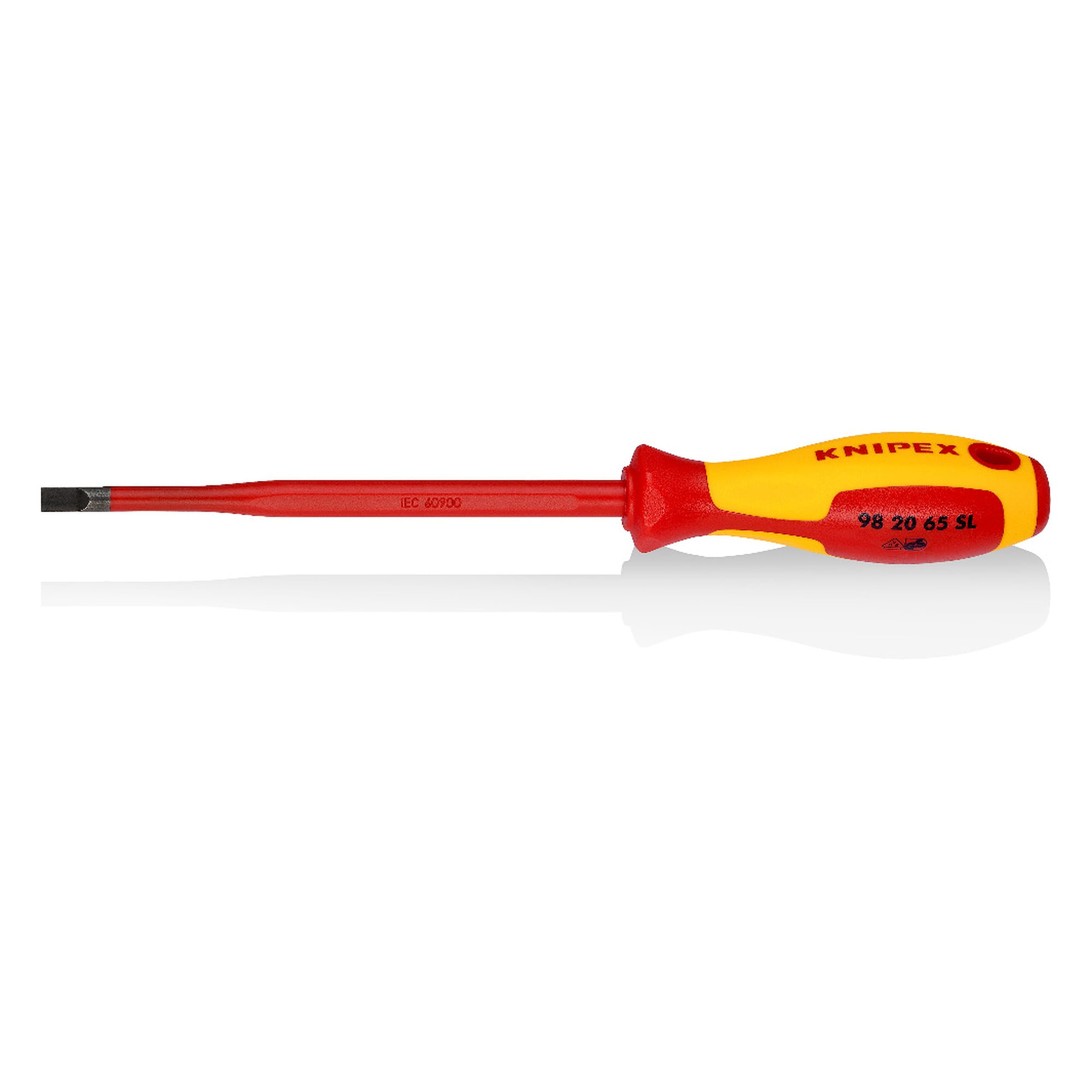 Schraubendreher Slim für Schlitzschrauben 6,5 x 1,2 mm, isoliert 1000 V, 262 mm