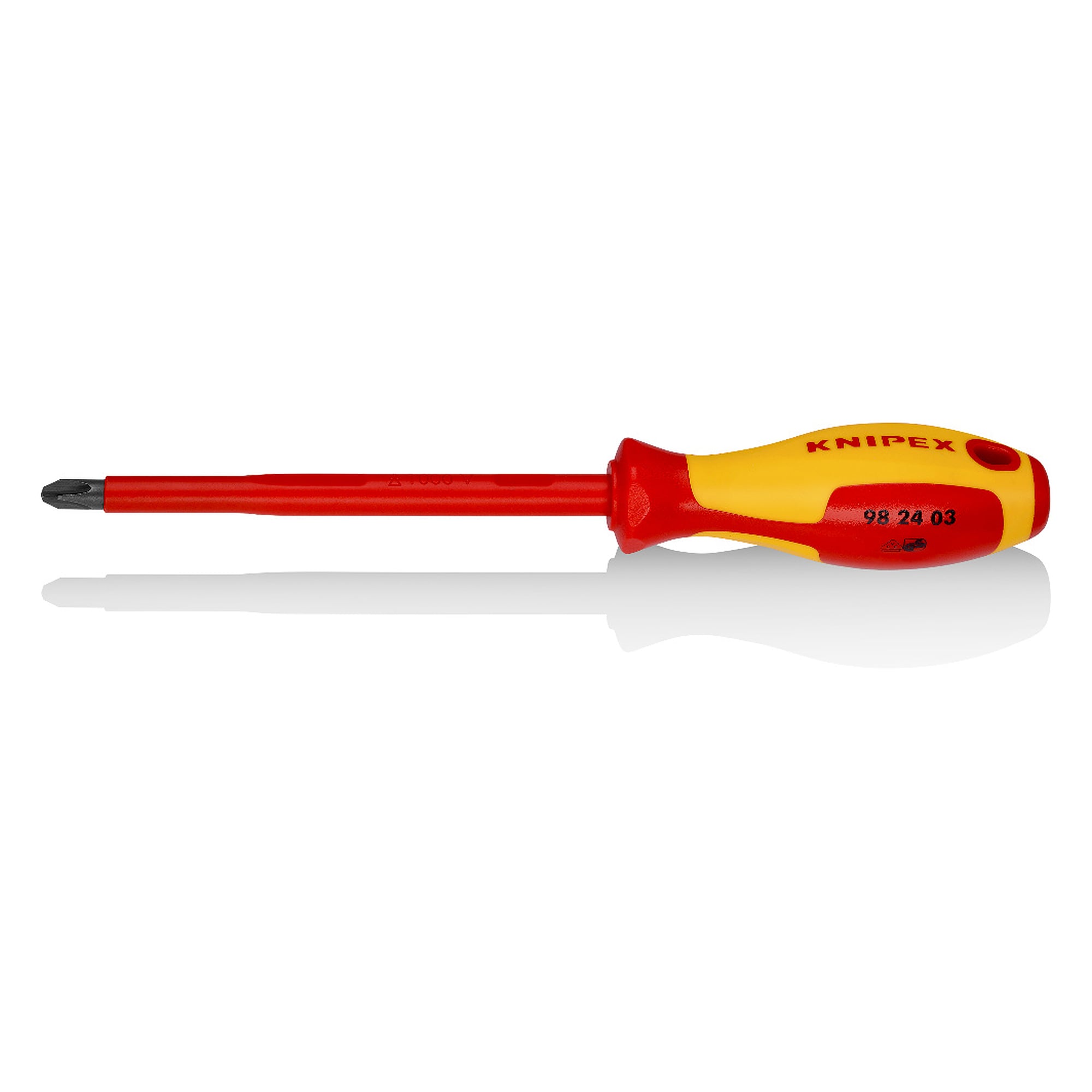 Screwdriver for cross recessed screws Phillips PH3, VDE insulated, 270 mm