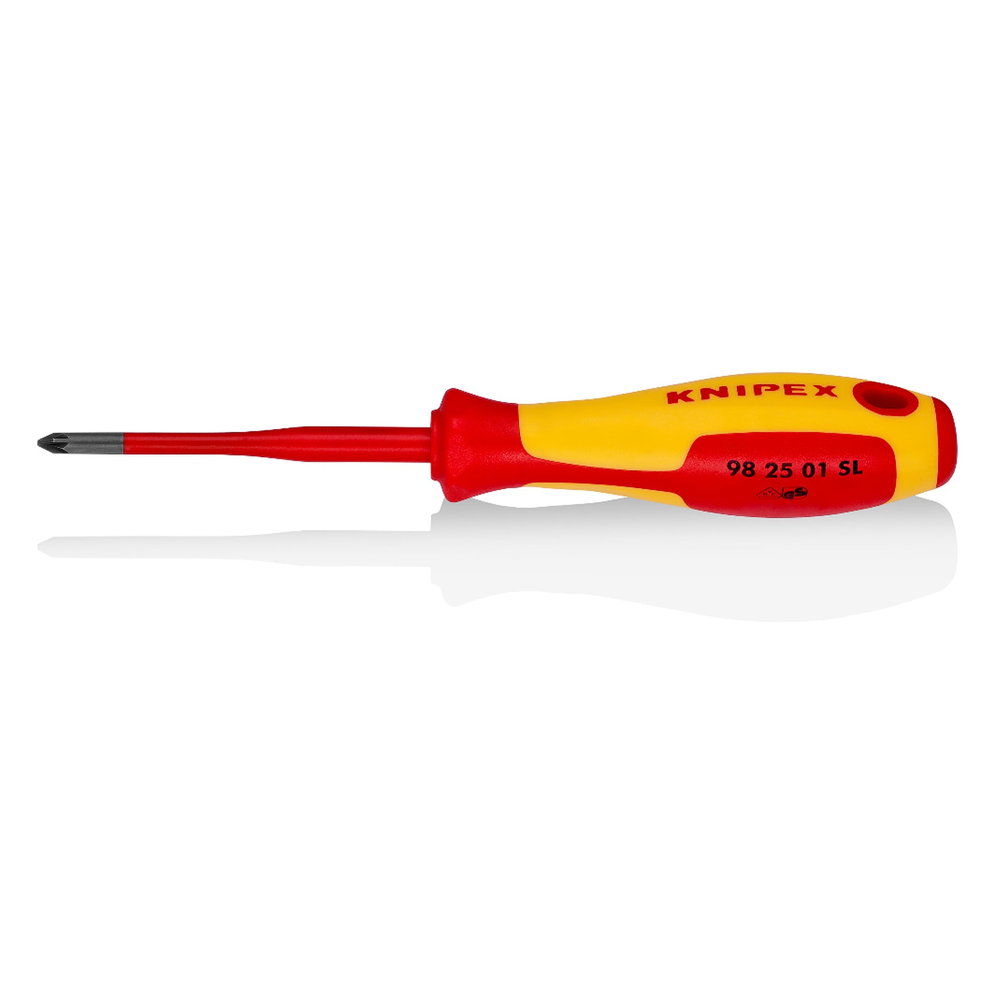 Tournevis Slim pour vis à tête cruciforme Pozidriv PZ1, isolé VDE, 187 mm