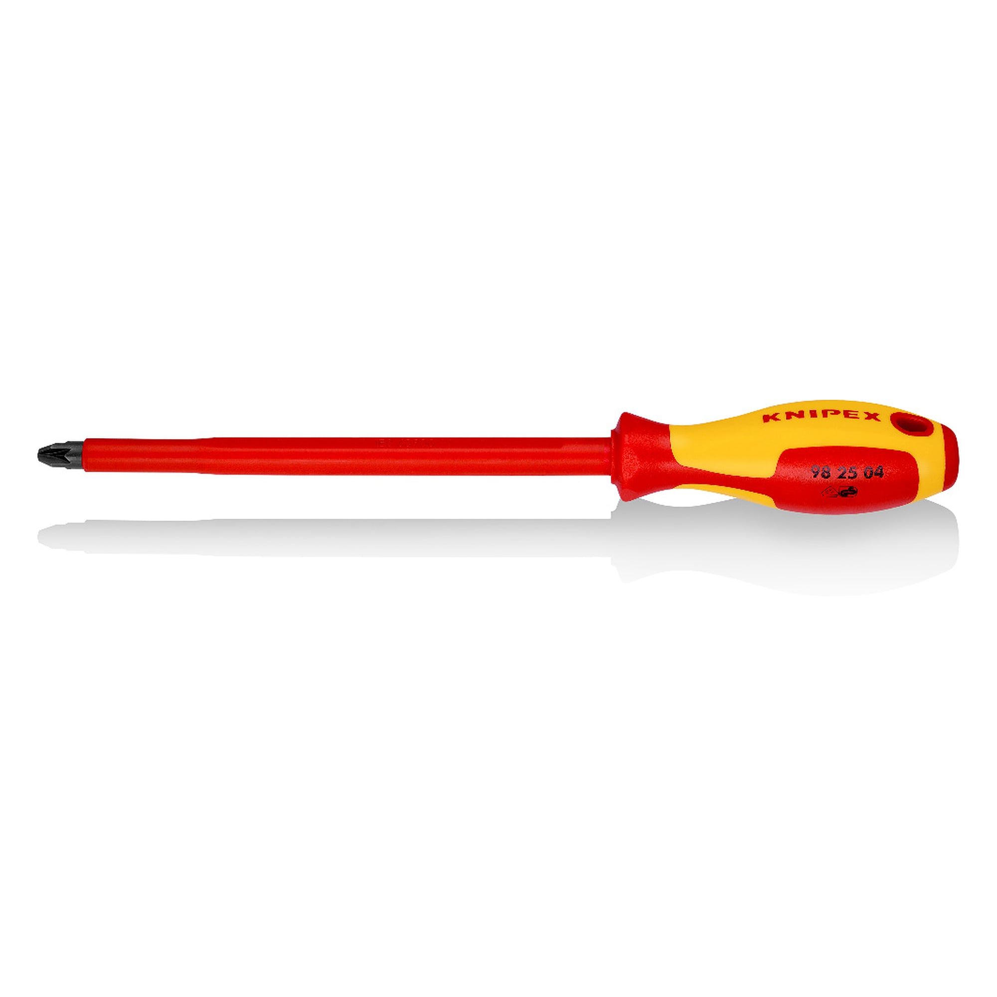 Screwdriver for cross recessed screws Pozidriv PZ4, VDE insulated 1000 V, 320 mm