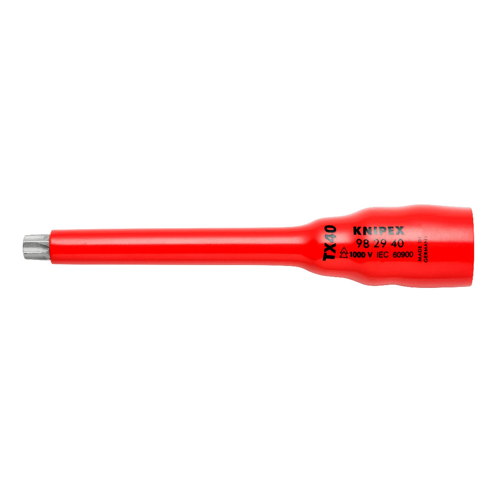 Steckschlüsseleinsatz 3/8 Zoll für Torx-Schrauben TX40, isoliert 1000 V, 123 mm
