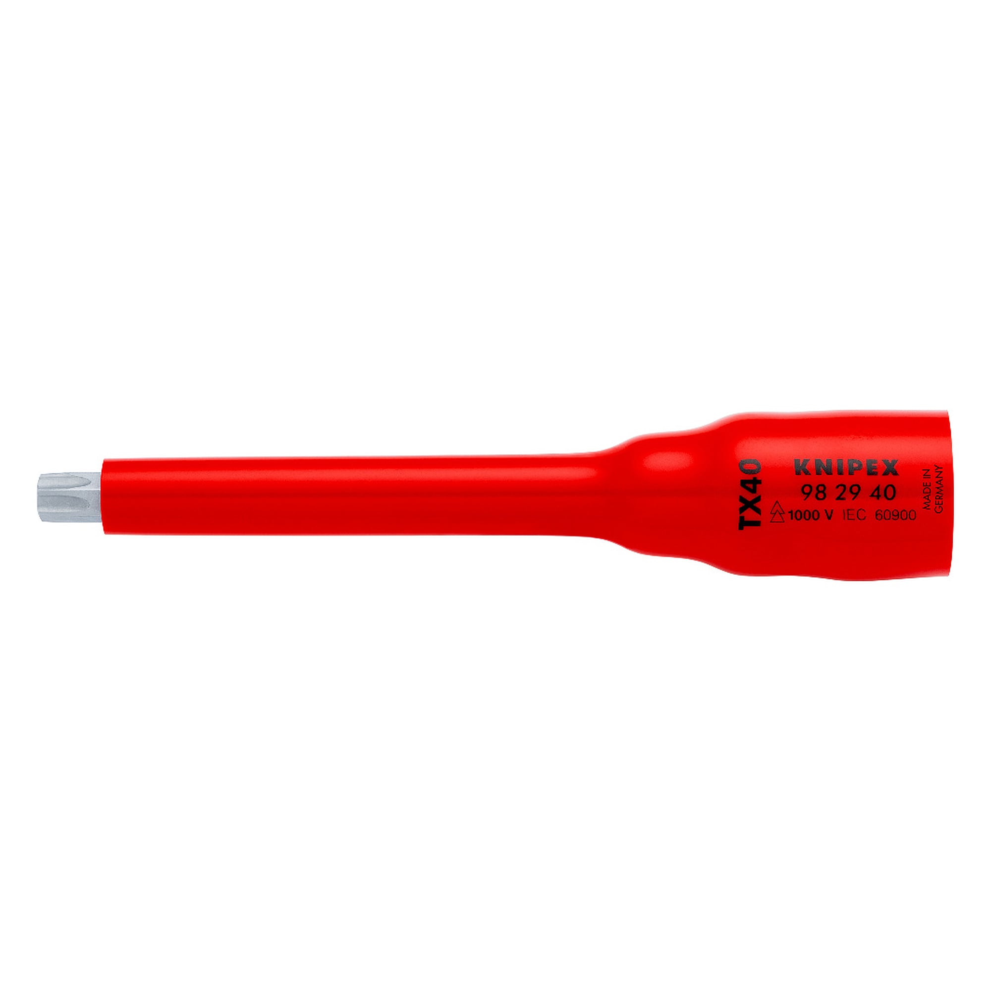 Steckschlüsseleinsatz 3/8 Zoll für Torx-Schrauben TX40, isoliert 1000 V, 123 mm