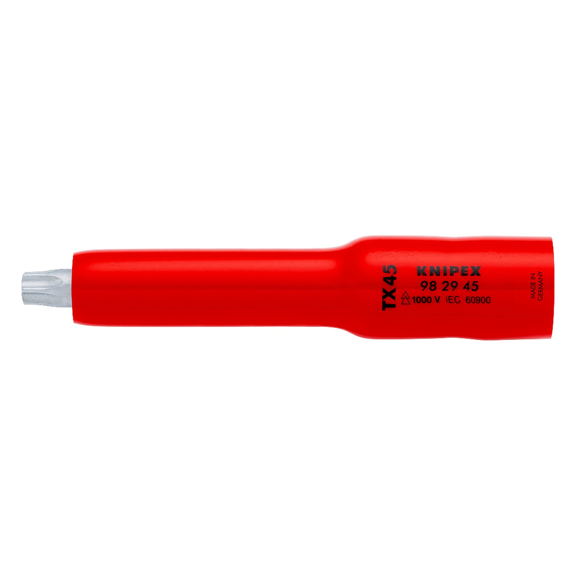 Socket 3/8 inch for Torx TX45 screws, insulated to IEC 60900, 117 mm