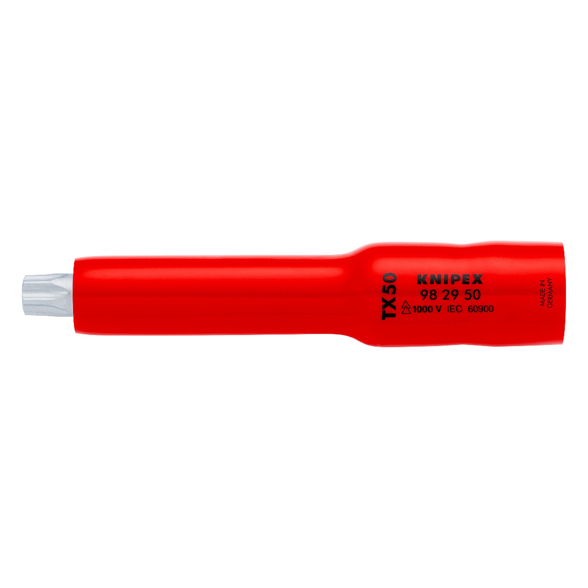 Socket 3/8 inch for Torx TX50 screws, insulated to IEC 60900, 117 mm