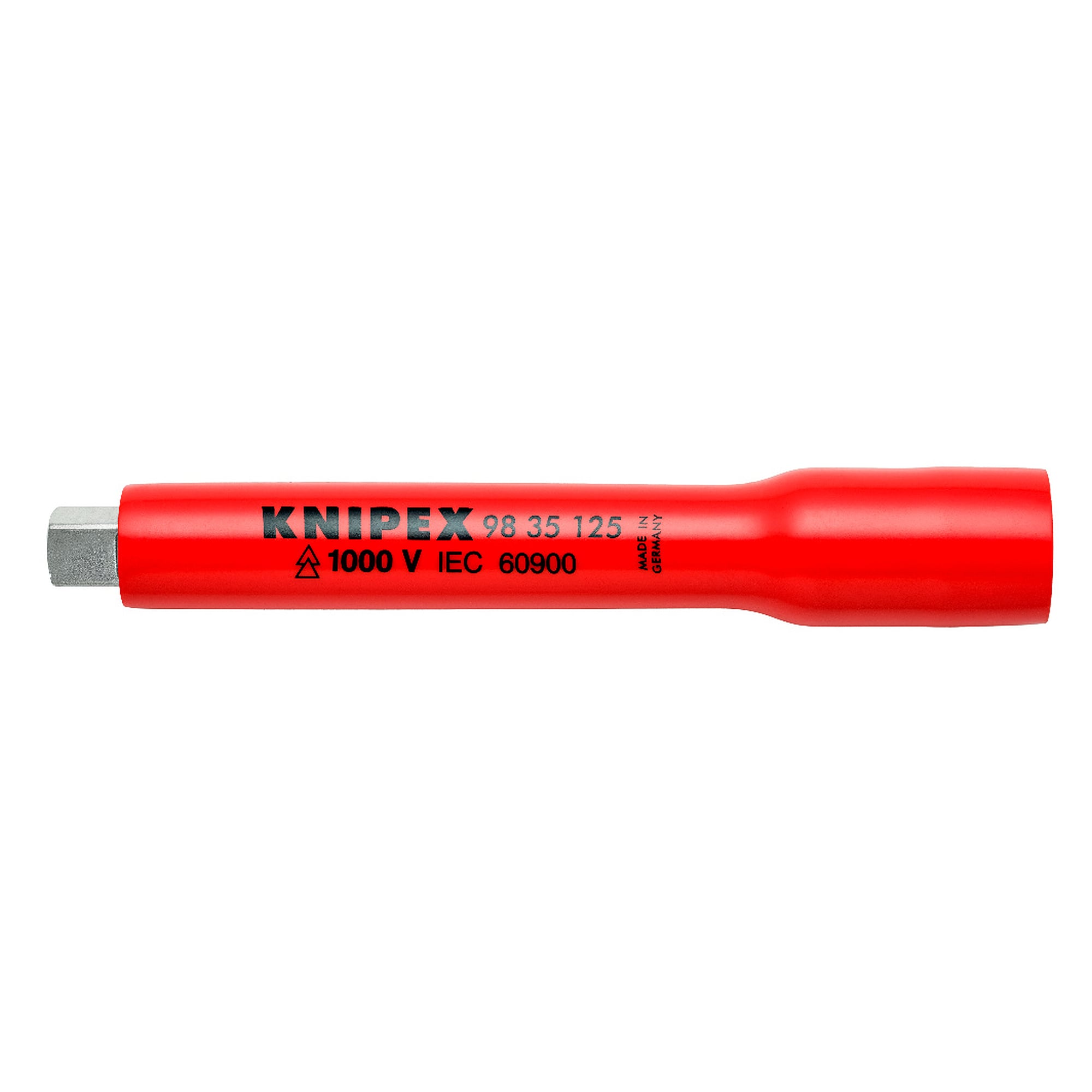 Extension bar with internal and external square 3/8 inch, insulated, 125 mm