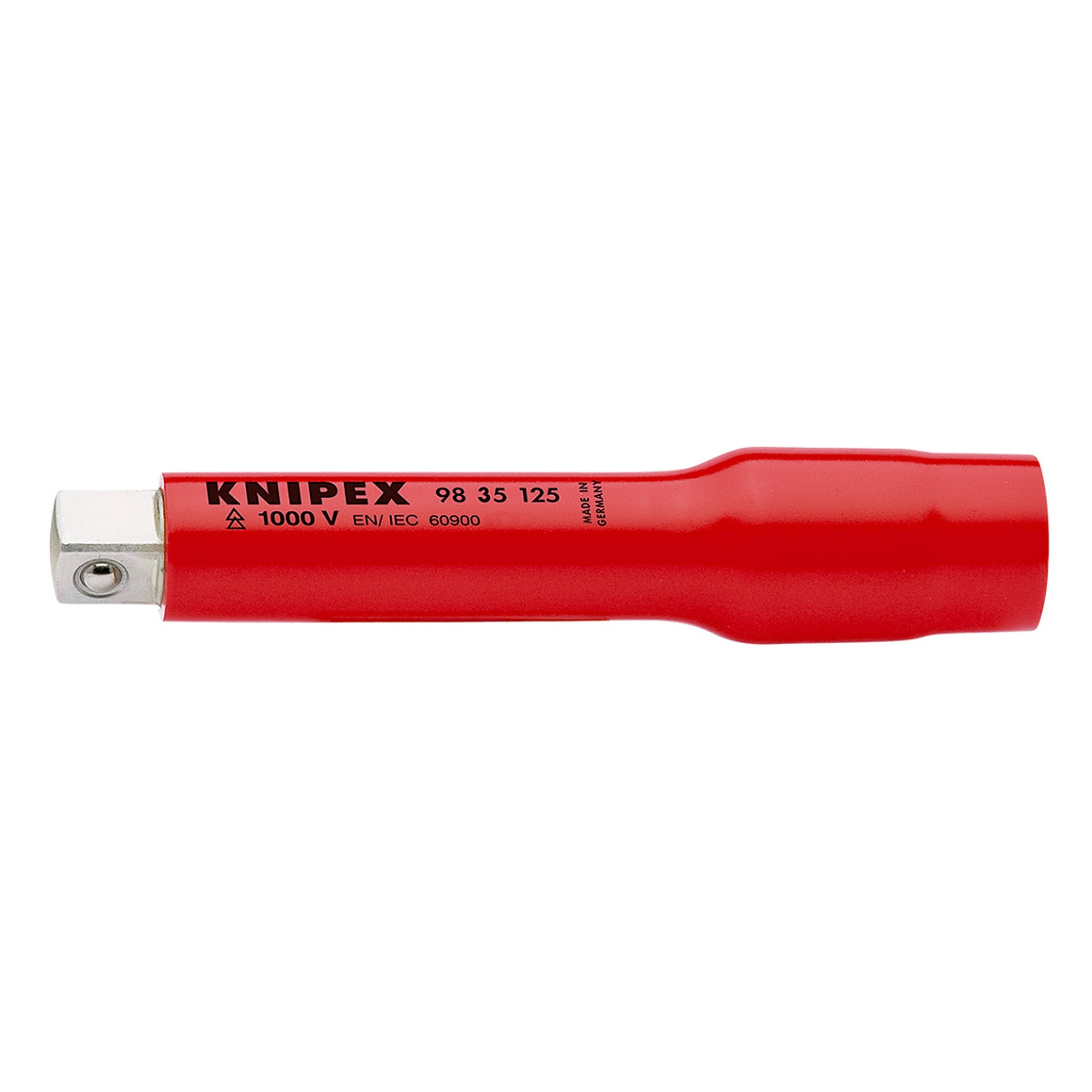 Extension bar with internal and external square 3/8 inch, insulated, 125 mm