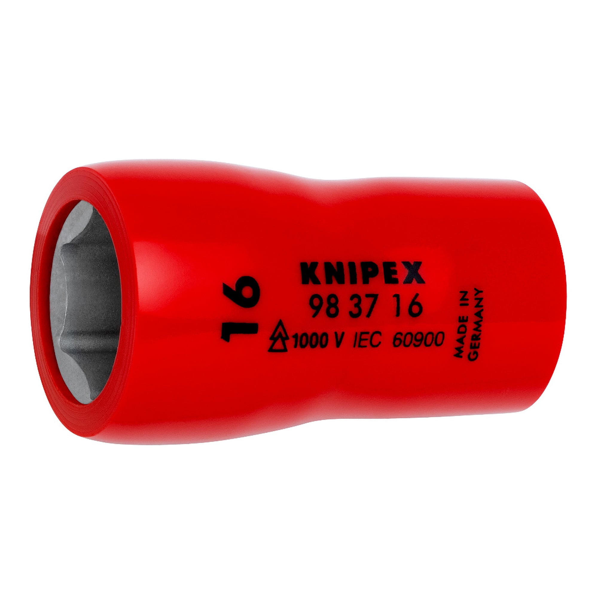 Steckschlüsseleinsatz Schlüsselweite 16 mm, Innenvierkant 3/8 Zoll, isoliert, 46 mm