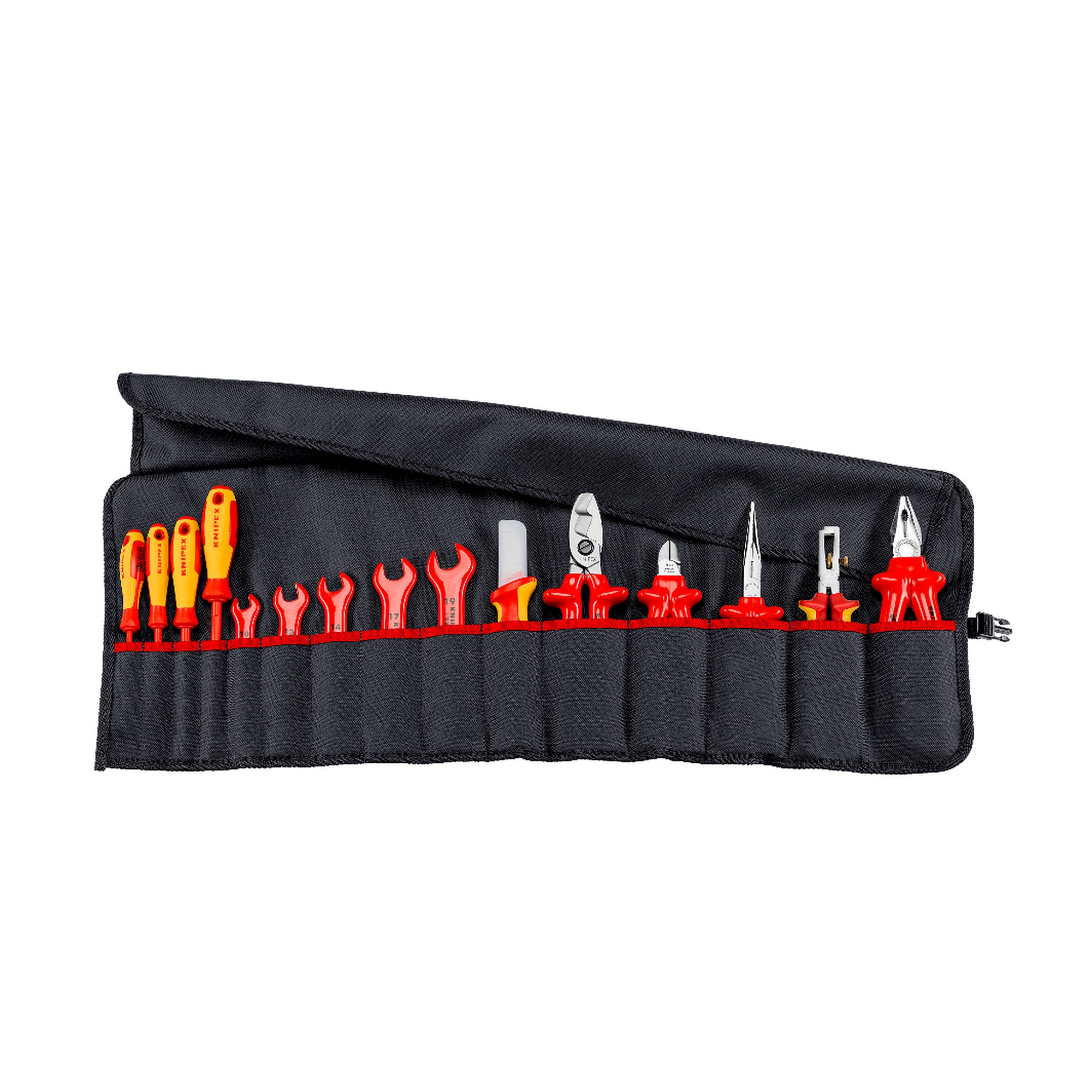 Trousse à outils 15 pièces avec outils isolés selon CEI 60900, à plat 850 x 305 mm