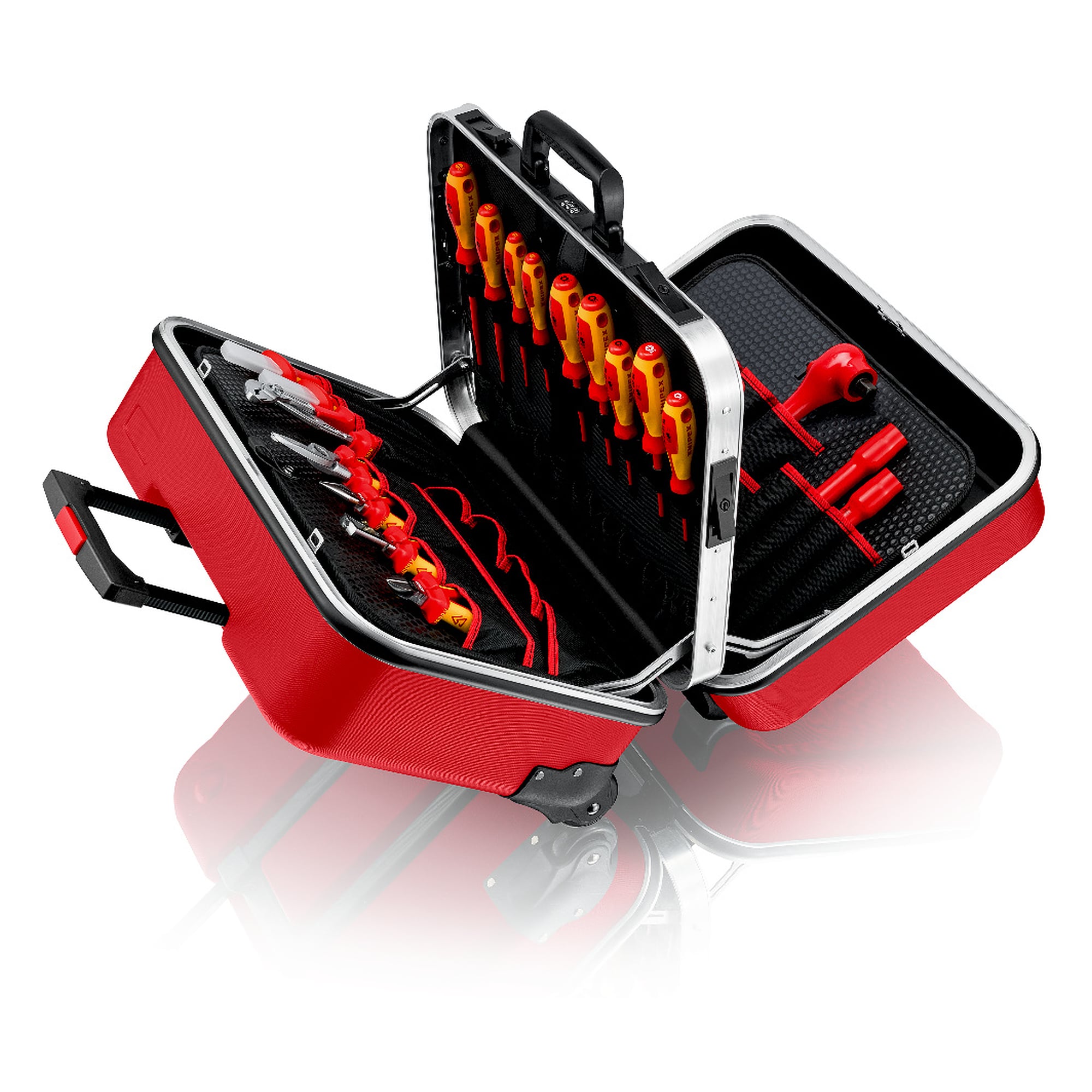 Mallette à outils BIG Twin Move RED compétence électrique, 42 pièces, 38 litres