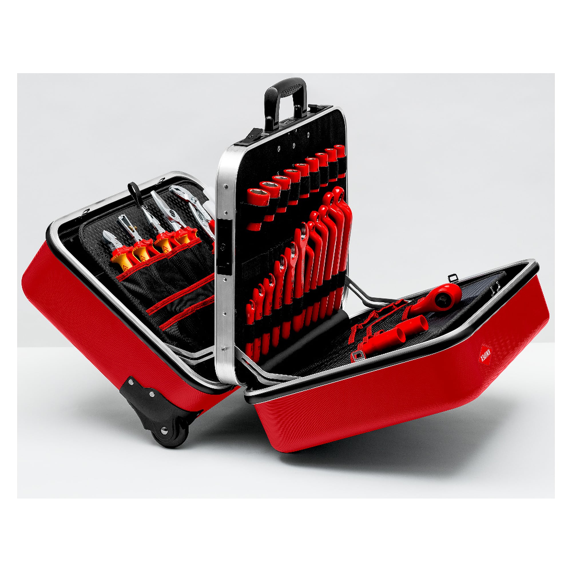 Mallette à outils BIG Twin Move RED compétence électrique, 42 pièces, 38 litres