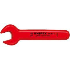 Knipex 98 00 10. Open-end wrench, chrome-platedw position 15 °, wrench size 10 mm, 105 mm