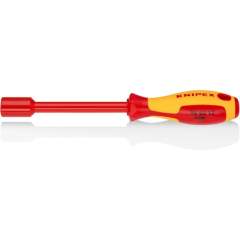 Knipex 98 03 12. Socket wrench with screwdriver handle, burnished, insulated, key width 12 mm, 237 mm