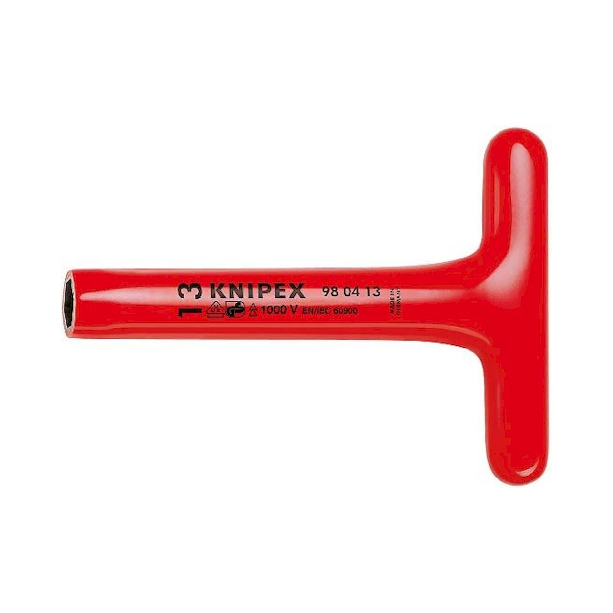 Knipex 98 04 08. Socket wrench with T-handle, wrench size 8, 200 mm
