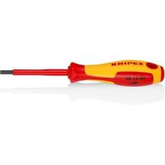 Knipex 98 13 40. Screwdriver for hexagon socket screws, black oxide finish, insulated, width across flats 4 mm, 182 mm