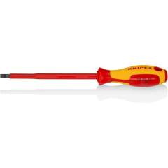 Knipex 98 20 65. Screwdriver for slotted screws, black oxide finish, insulated, 262 mm