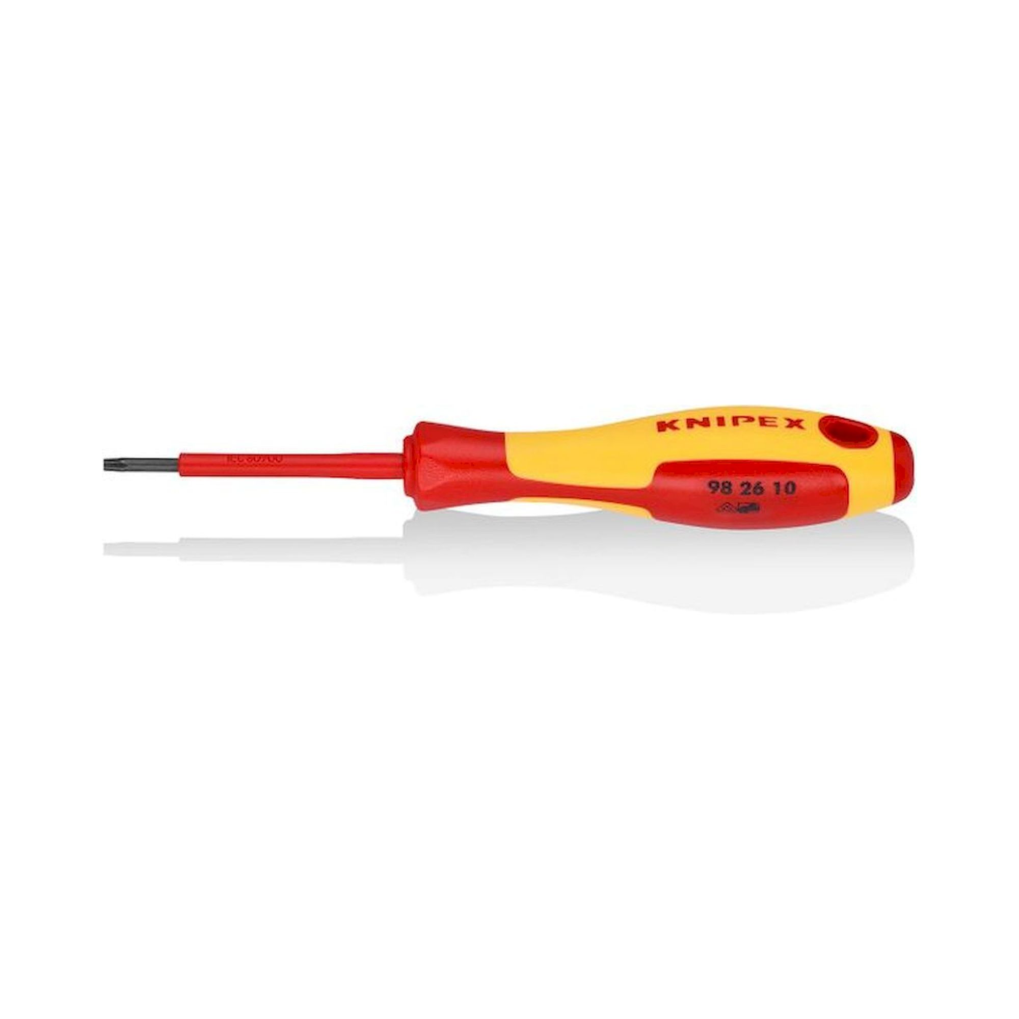 Knipex 98 26 10. Schraubendreher für Torx-Schrauben TX10, brüniert, isoliert, 160 mm