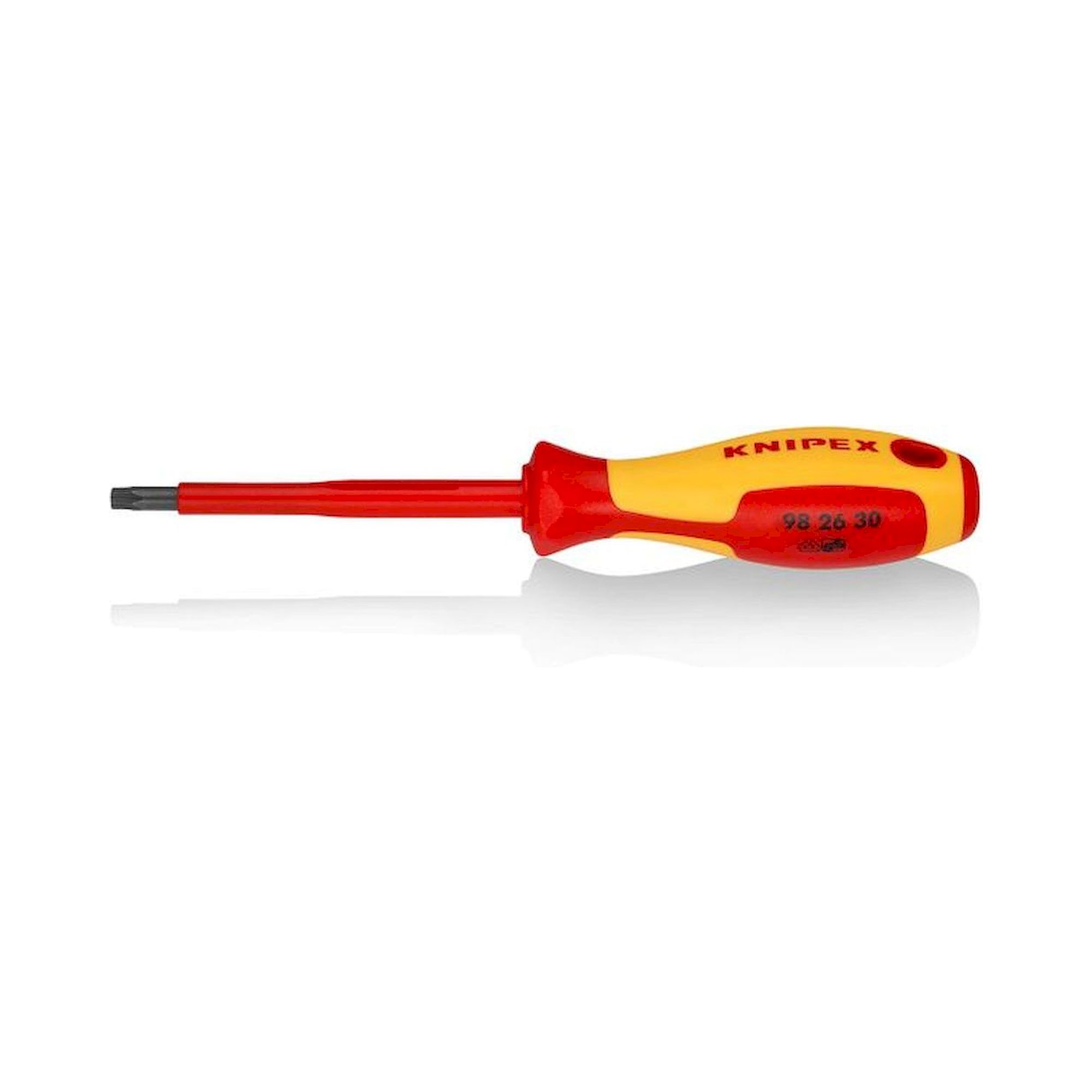 Knipex 98 26 30. Screwdriver for Torx screws TX30, black oxide finish, insulated, 210 mm
