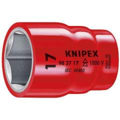 Knipex 98 37 10. Steckschlüsseleinsatz für Sechskantschrauben mit Innenvierkant 3/8", 42 mm