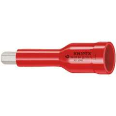 Knipex 98 39 05. Steckschlüsseleinsatz für Innensechskantschrauben mit Innenvierkant 3/8", Schlüsselweite 5 mm, 75 mm
