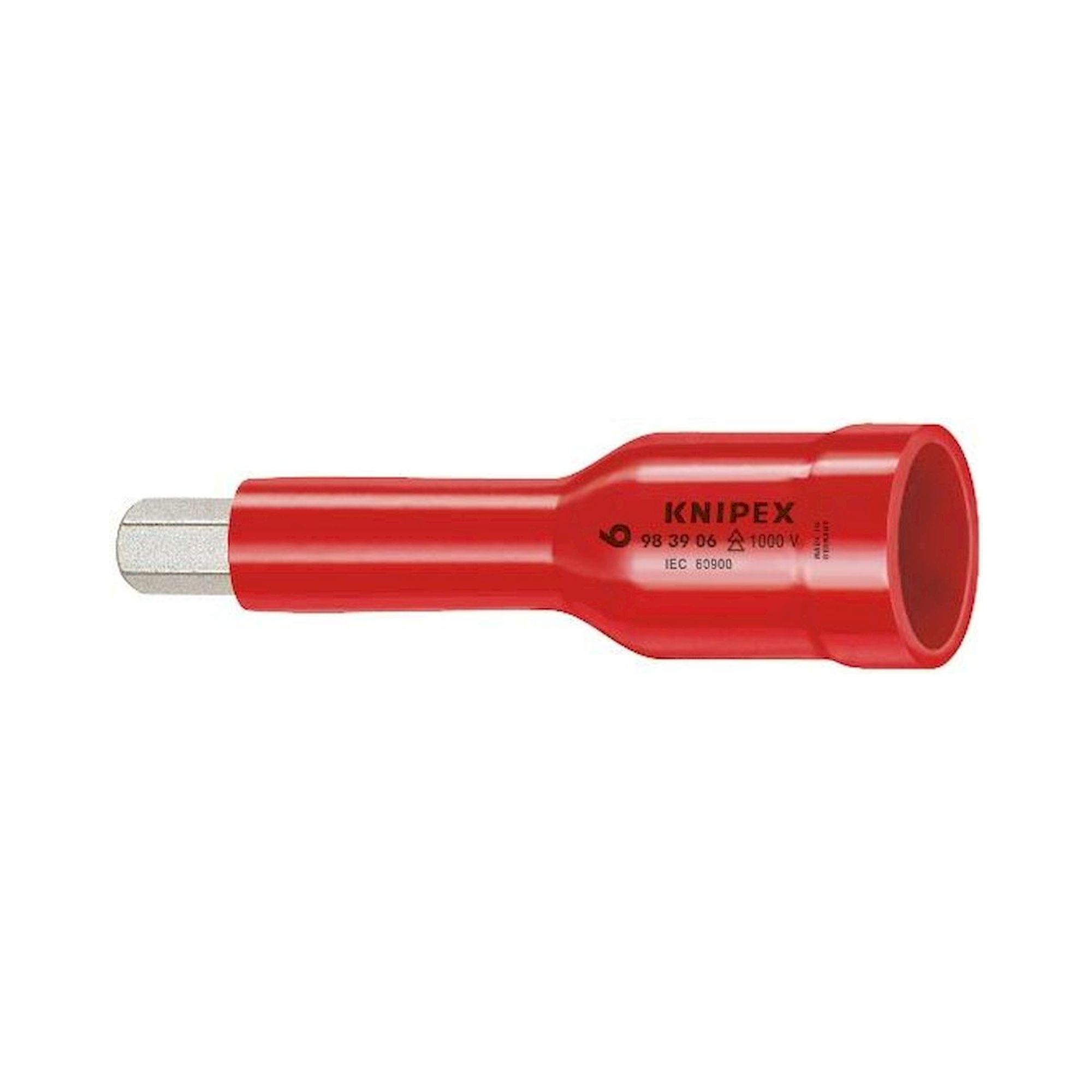 Knipex 98 49 08. Socket wrench insert for Allen screws with a 1/2 "internal square, wrench size 8 mm, 75 mm