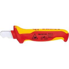 Knipex 98 53 03. Stripping knife, insulating multi-component handle, 170 mm