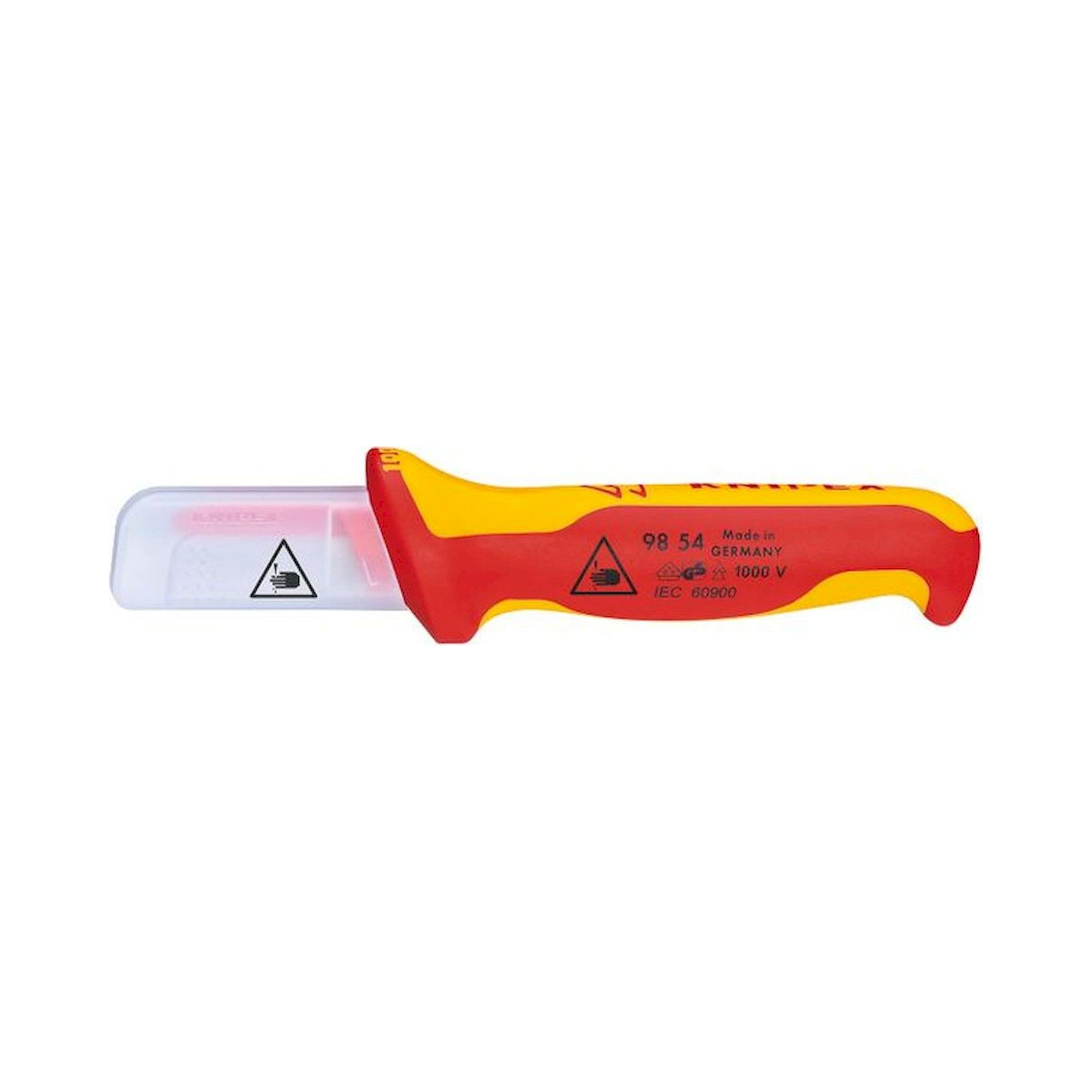 Knipex 98 54. Kabelmesser, isolierender Mehrkomponenten-Griff, 190 mm