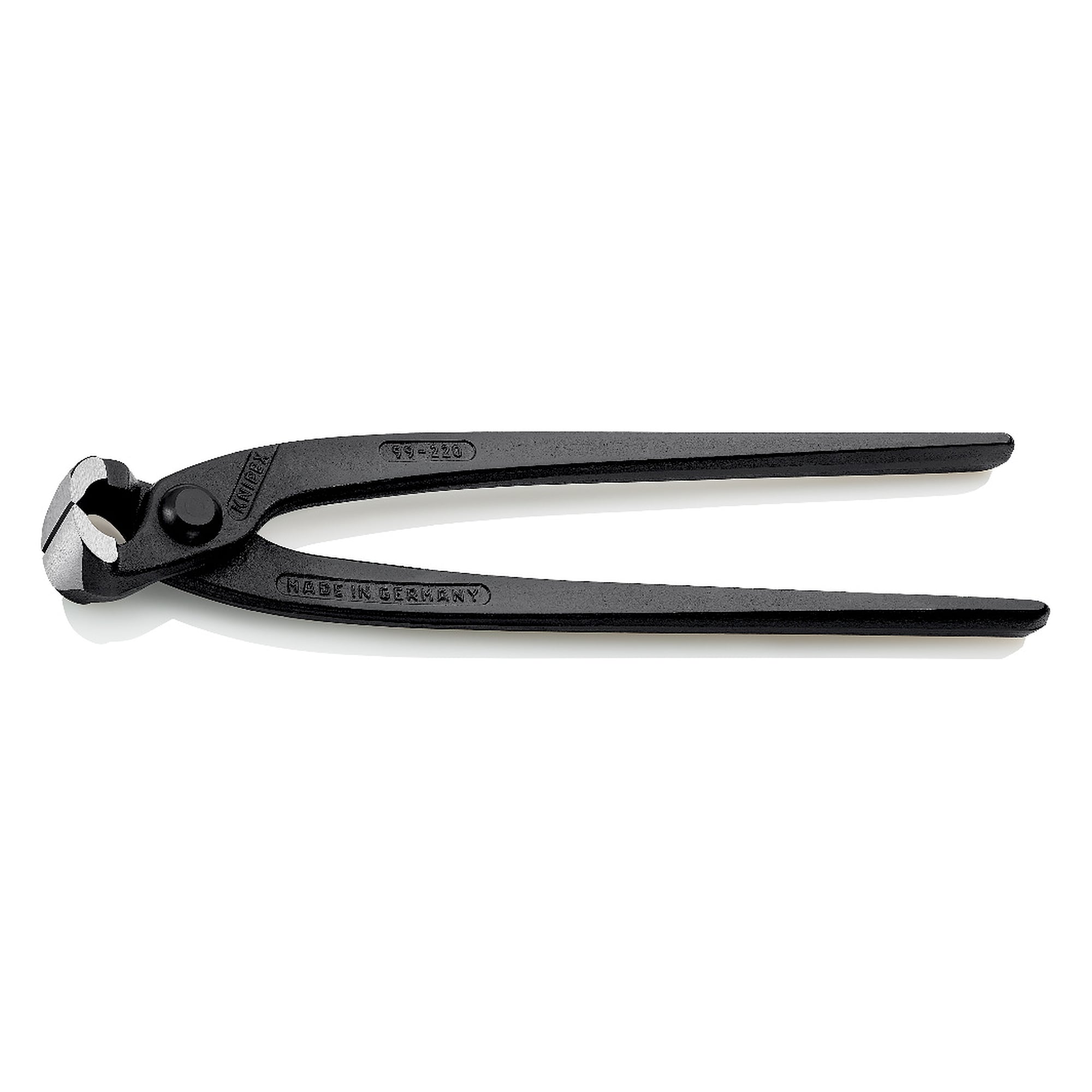 Concreters' nippers black atramentized for twisting and cutting binding wire, 220 mm