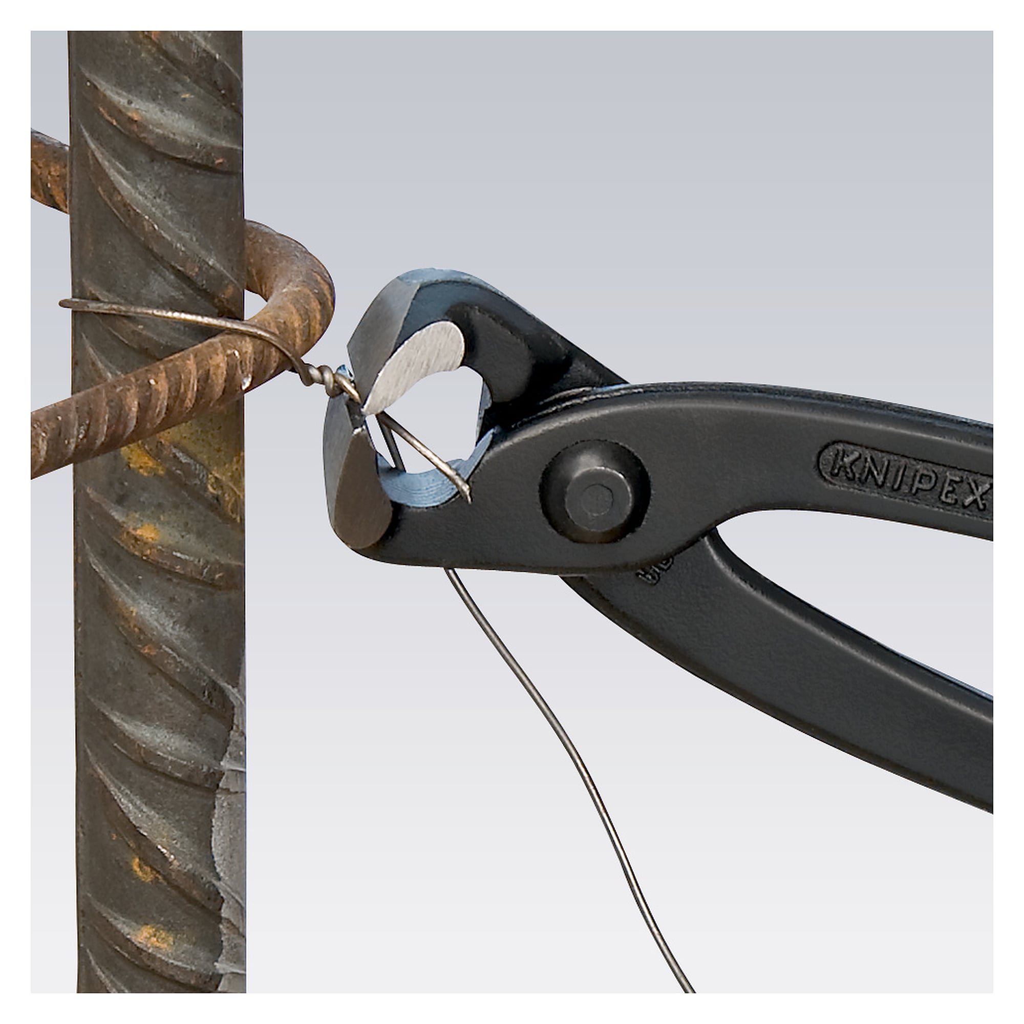 Concreters' nippers black atramentized for twisting and cutting binding wire, 220 mm