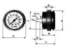 SMC KP8-16-40. Panel-Manometer