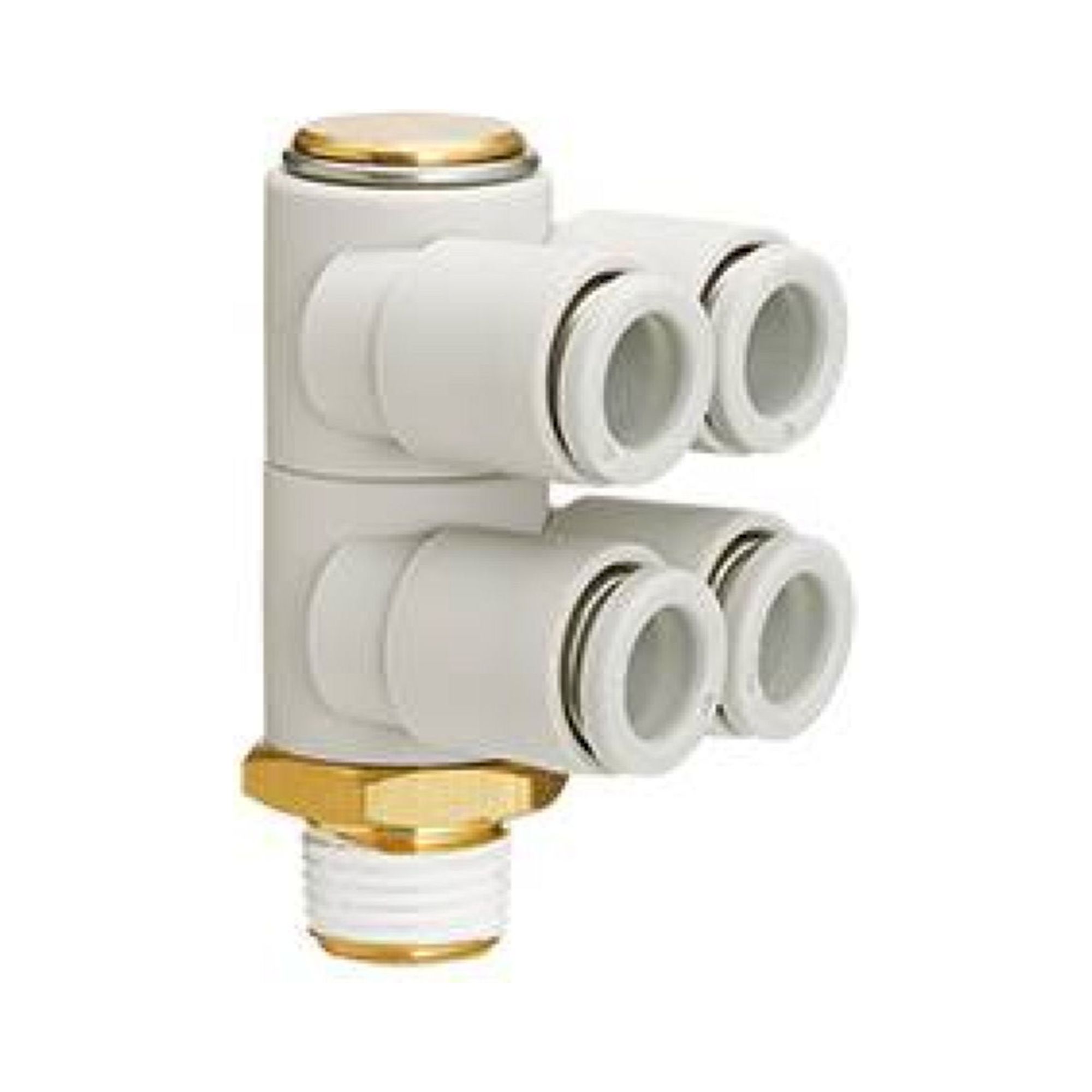 SMC KQ2ZD10-03AS. Double Branch Universal Male Elbow - KQ2ZD