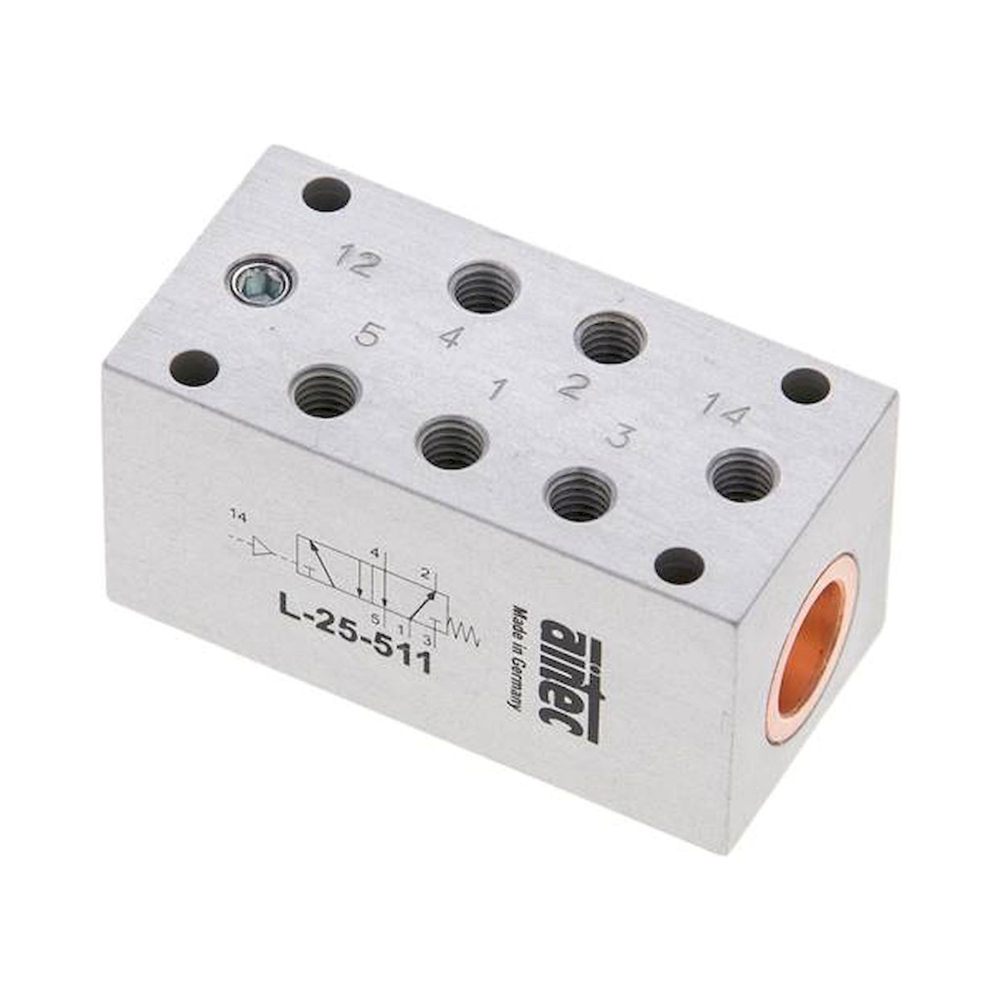 Airtec L 25 511. 5/2-Wege Pneumatikventil M 5, Feder, Standard