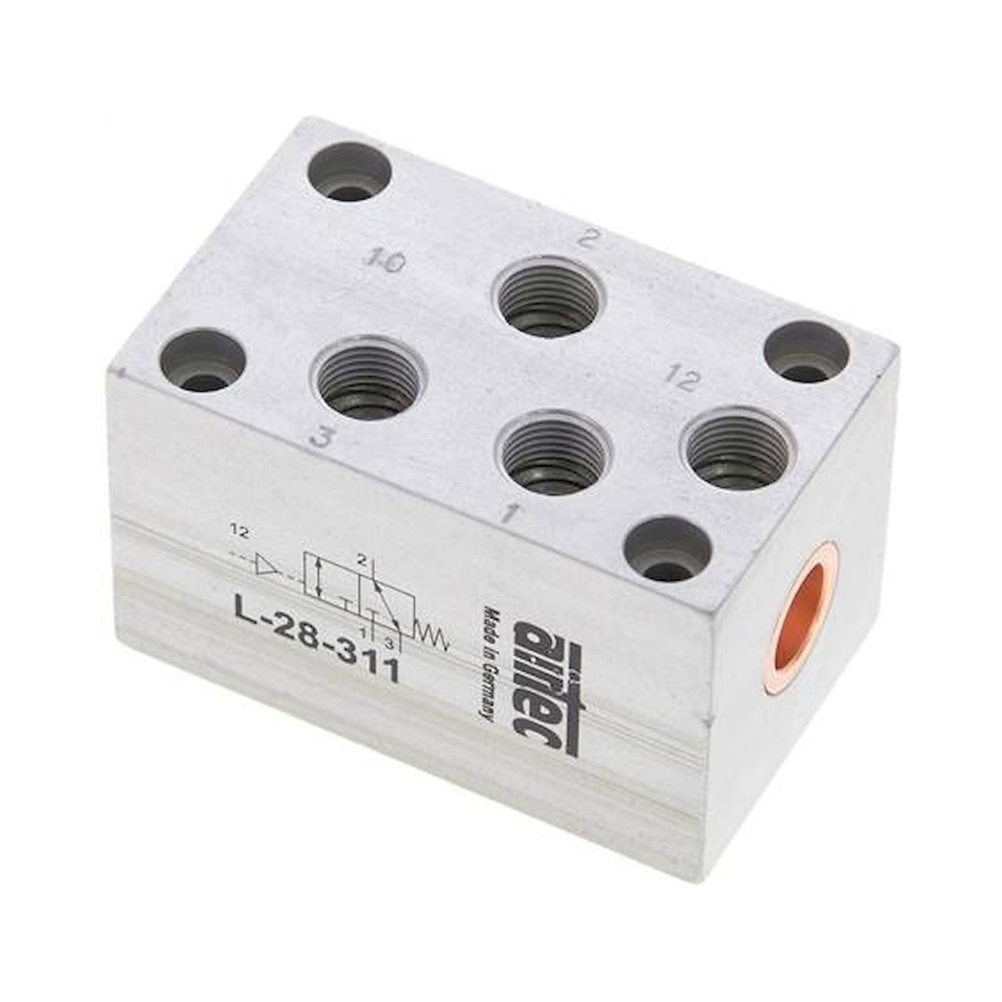 Airtec L 28 311. 3/2-Wege Pneumatikventil, G 1/8", Feder (NC/NO), Standard