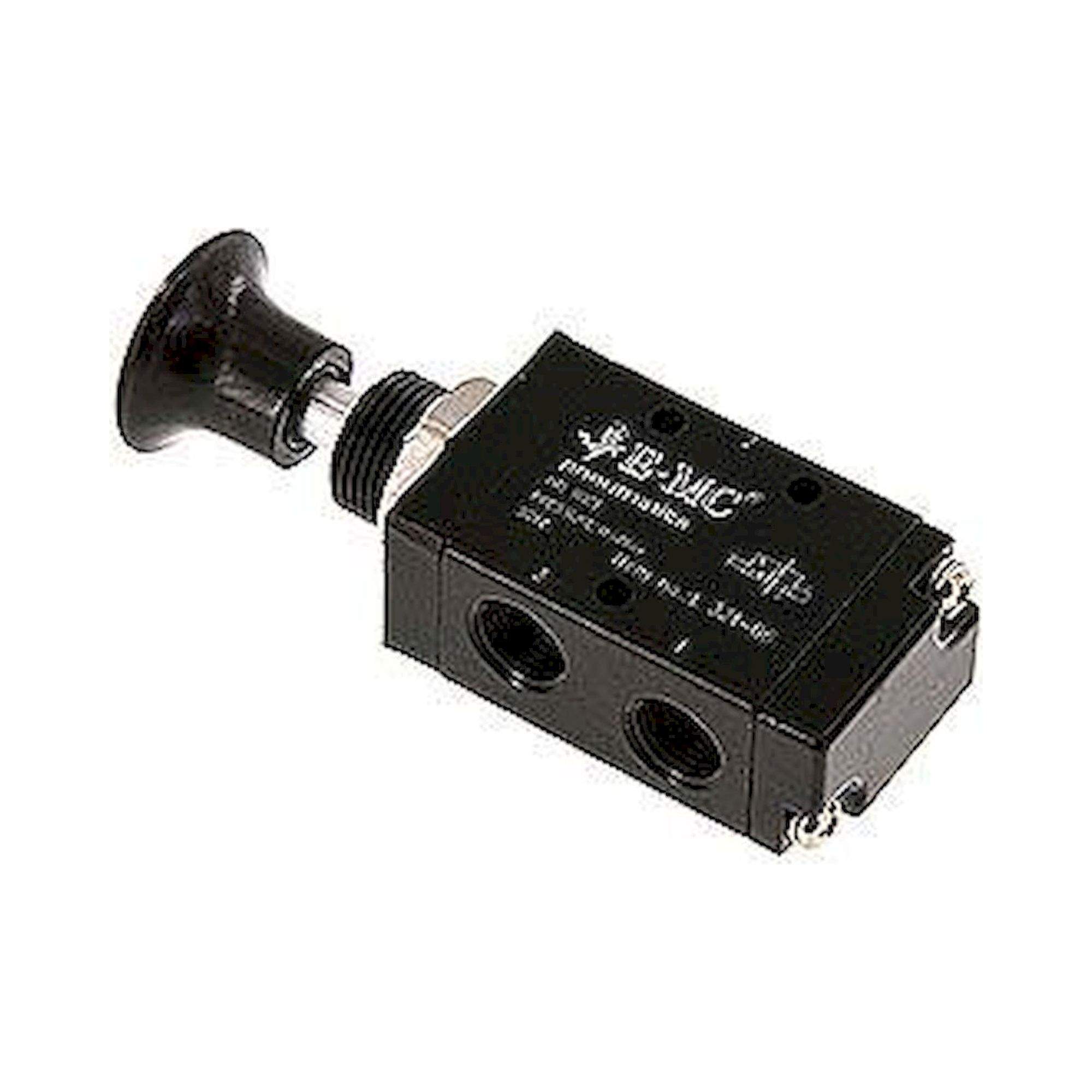 E.MC L 321-06. 3/2-Wege Axial-Handhebelventil, Raste, G 1/8"