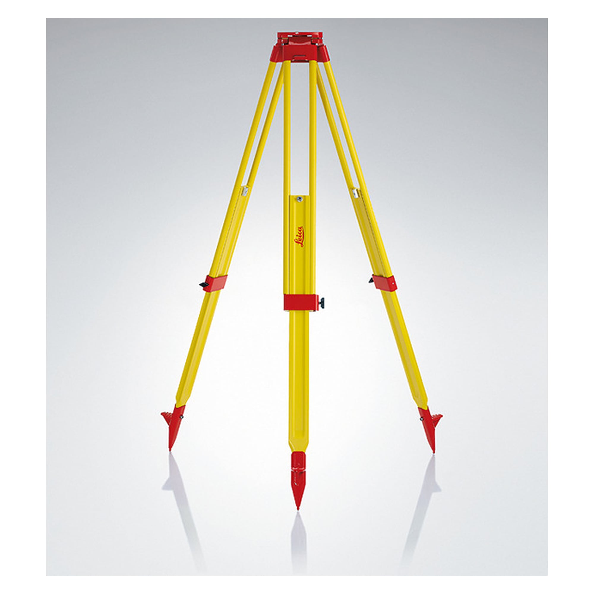 Holzstativ Flachkopf 5/8 Zoll, teleskopierbar bis 180 cm, mit Senkel - Leica GST20