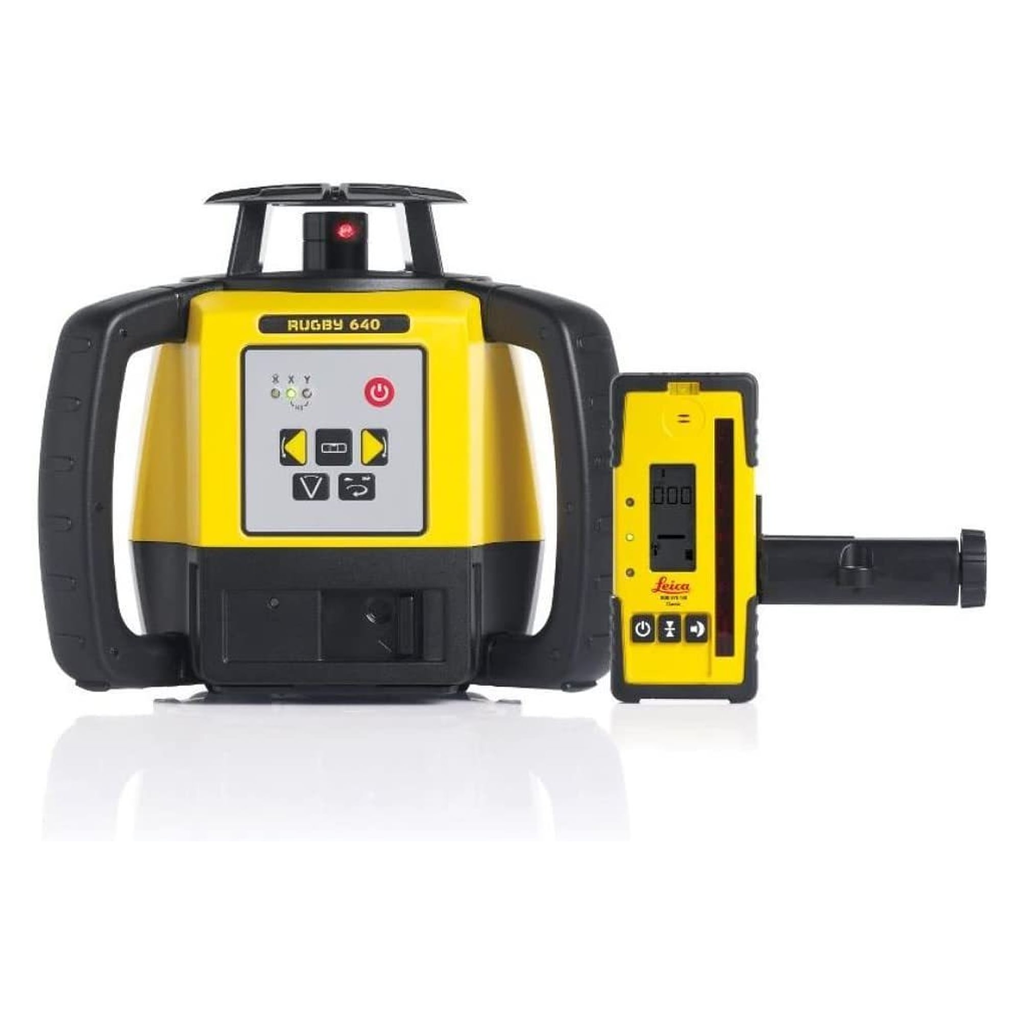 Kit laser rotatif 500 m horizontal, vertical et pente sur deux axes - Leica Rugby 640