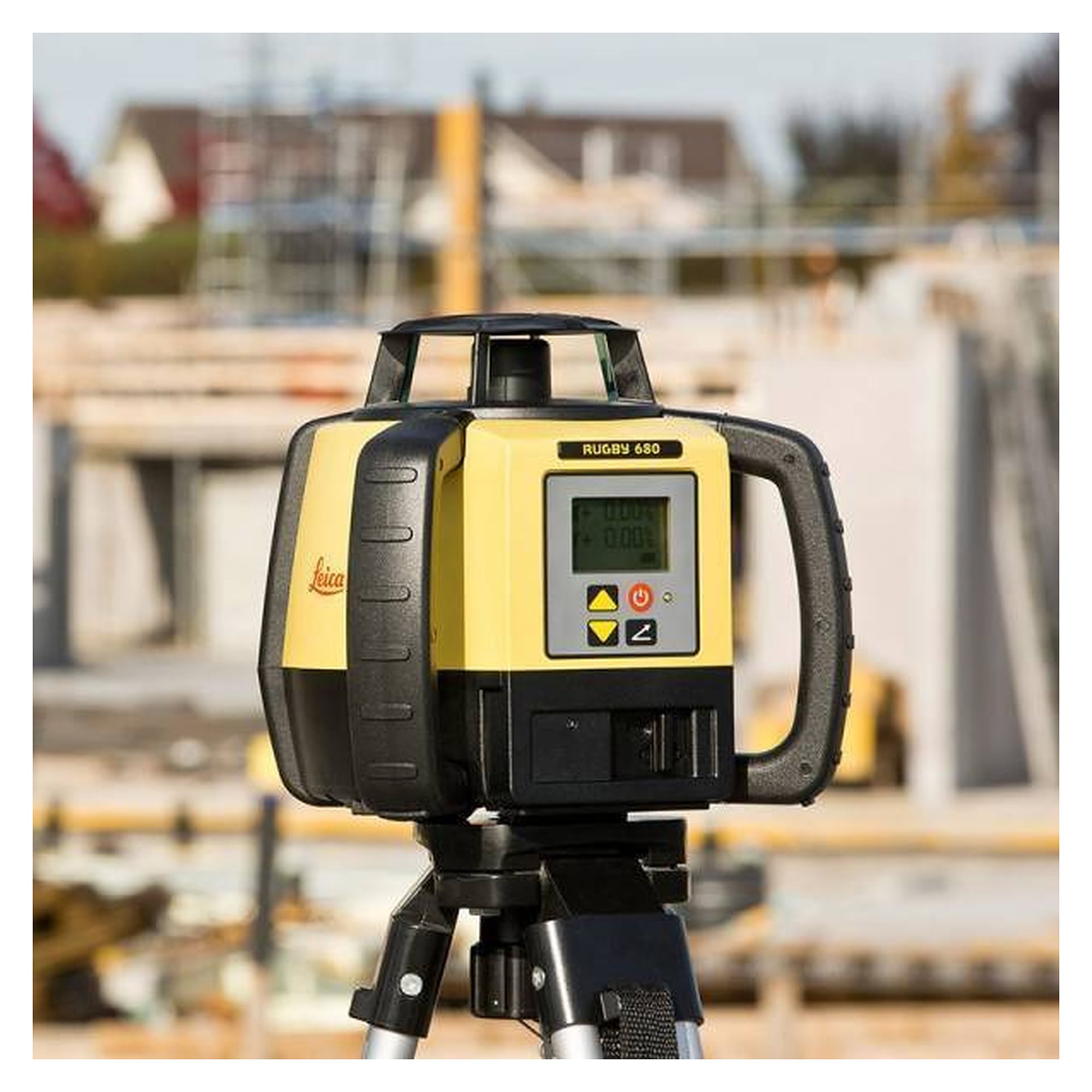 Kit laser rotatif avec double pente 8 % et récepteur MTR-90R en coffret - Leica Rugby 680