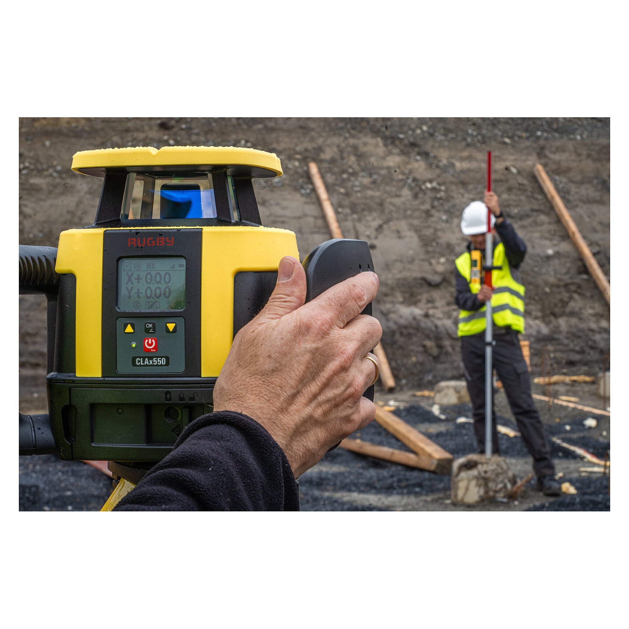 Rotationslaser horizontal und vertikal mit Neigungseingabe 8 % - Leica Rugby CLAx550