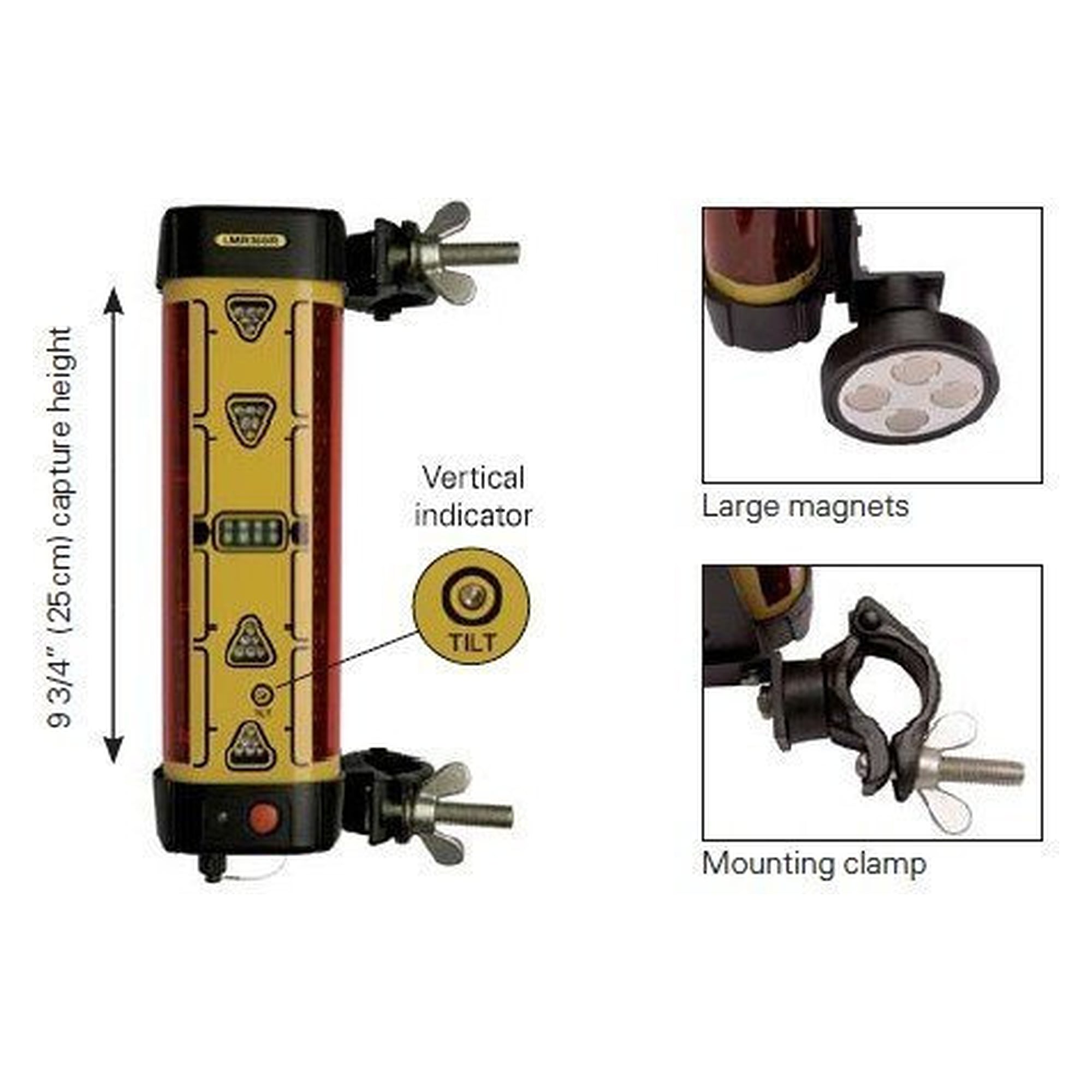 Récepteur de machine 360 degrés 200 m avec jeu de brides et coffret 868 MHz - Leica LMR360R