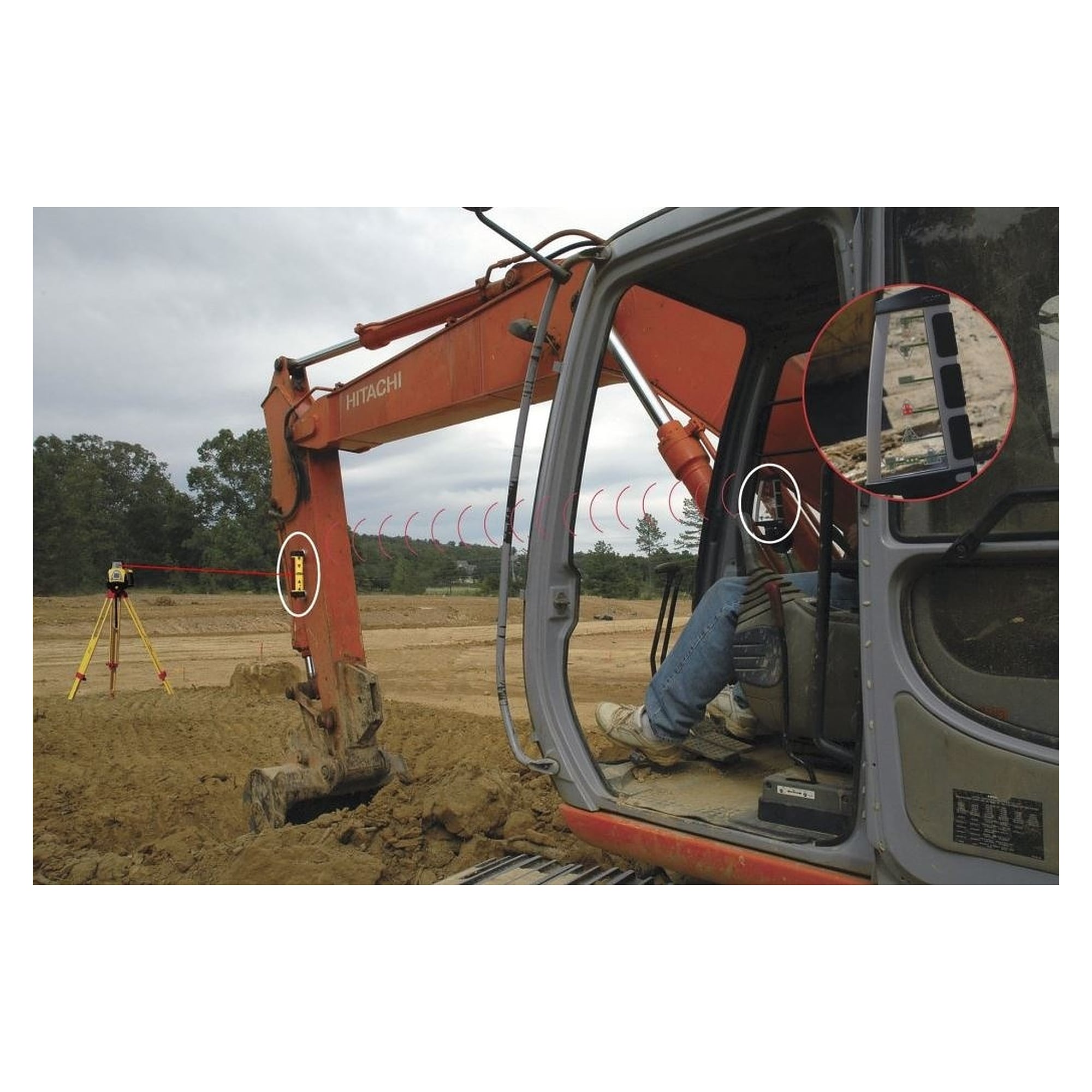 Récepteur de machine 360 degrés 200 m avec support magnétique et coffret 868 MHz - Leica LMR360R