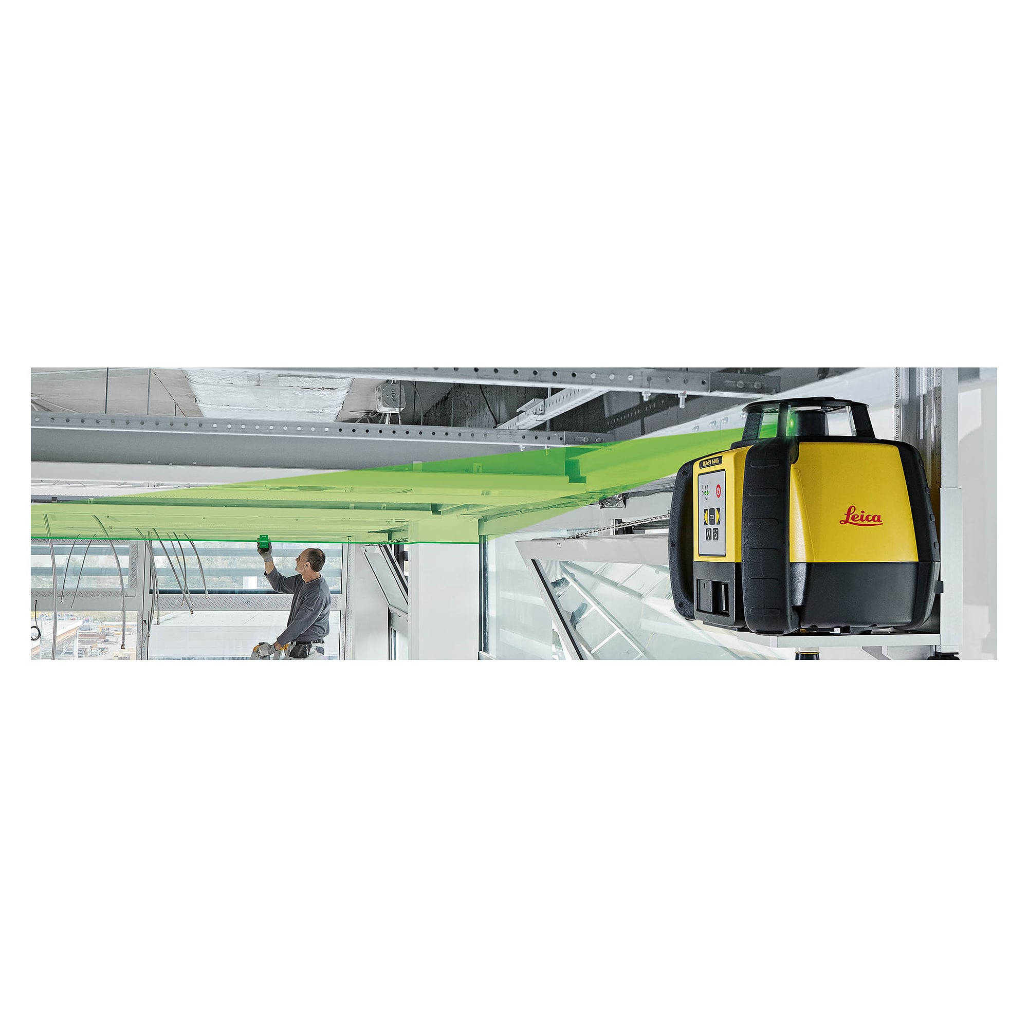 Laser rotatif vert horizontal, vertical et 90 degrés avec balayage en coffret - Leica Rugby 640G