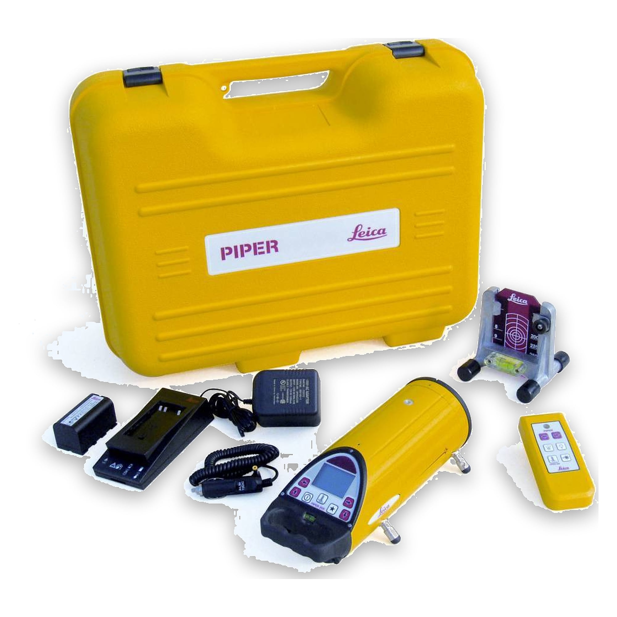 Kanalbaulaser rot 200 m Laserklasse 2M mit Transportkoffer - Leica Piper 100